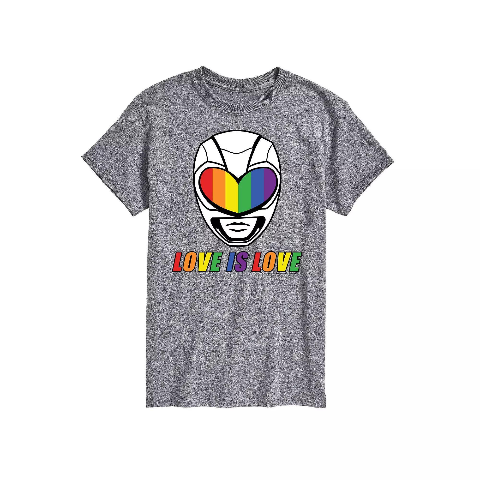 Big & Tall Power Rangers Love Is Love Graphic Tee, Men's, Size: 6XB, Black Product Image