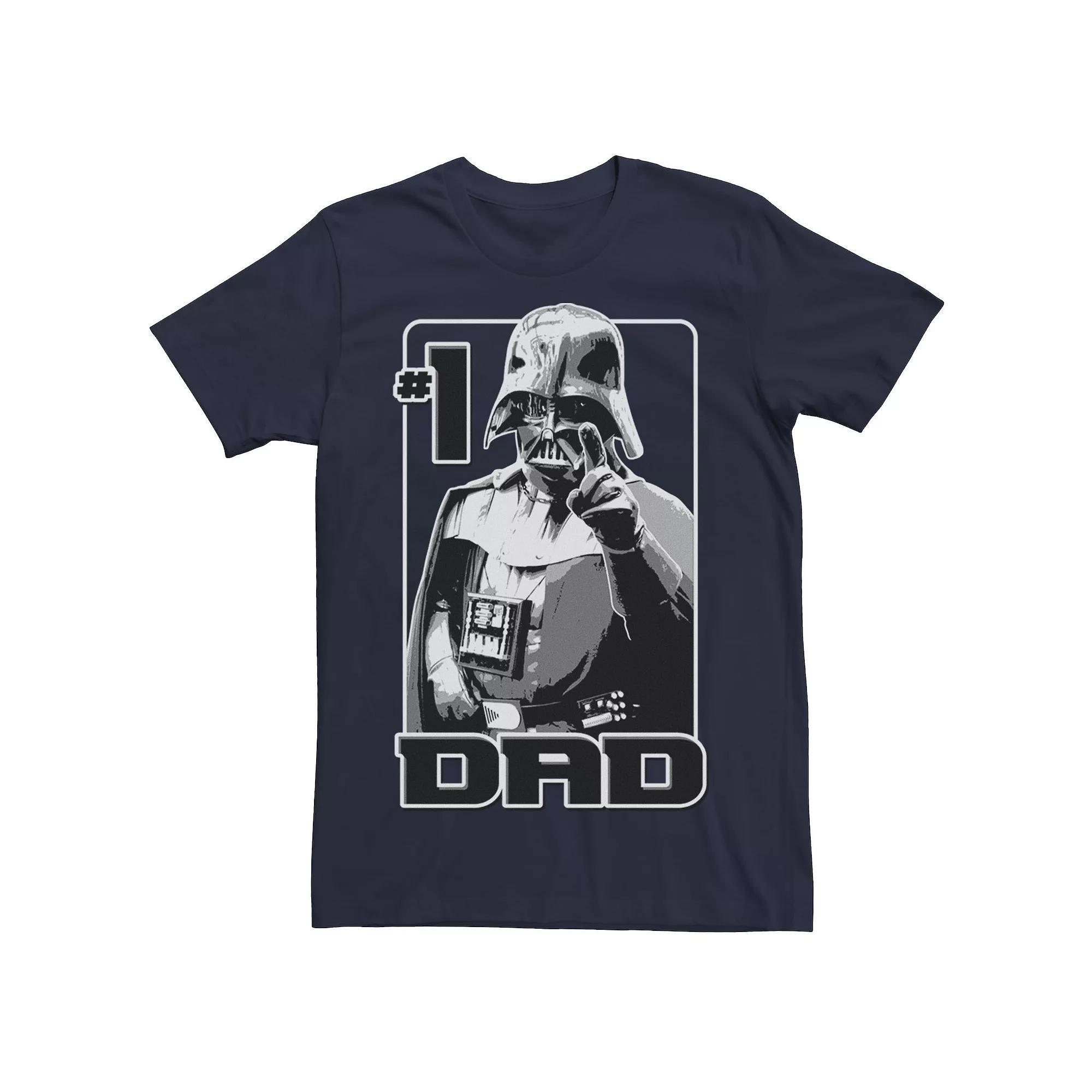 Men's Star Wars Darth Vader Number One Dad Father's Day Tee, Size: XL, Blue Product Image