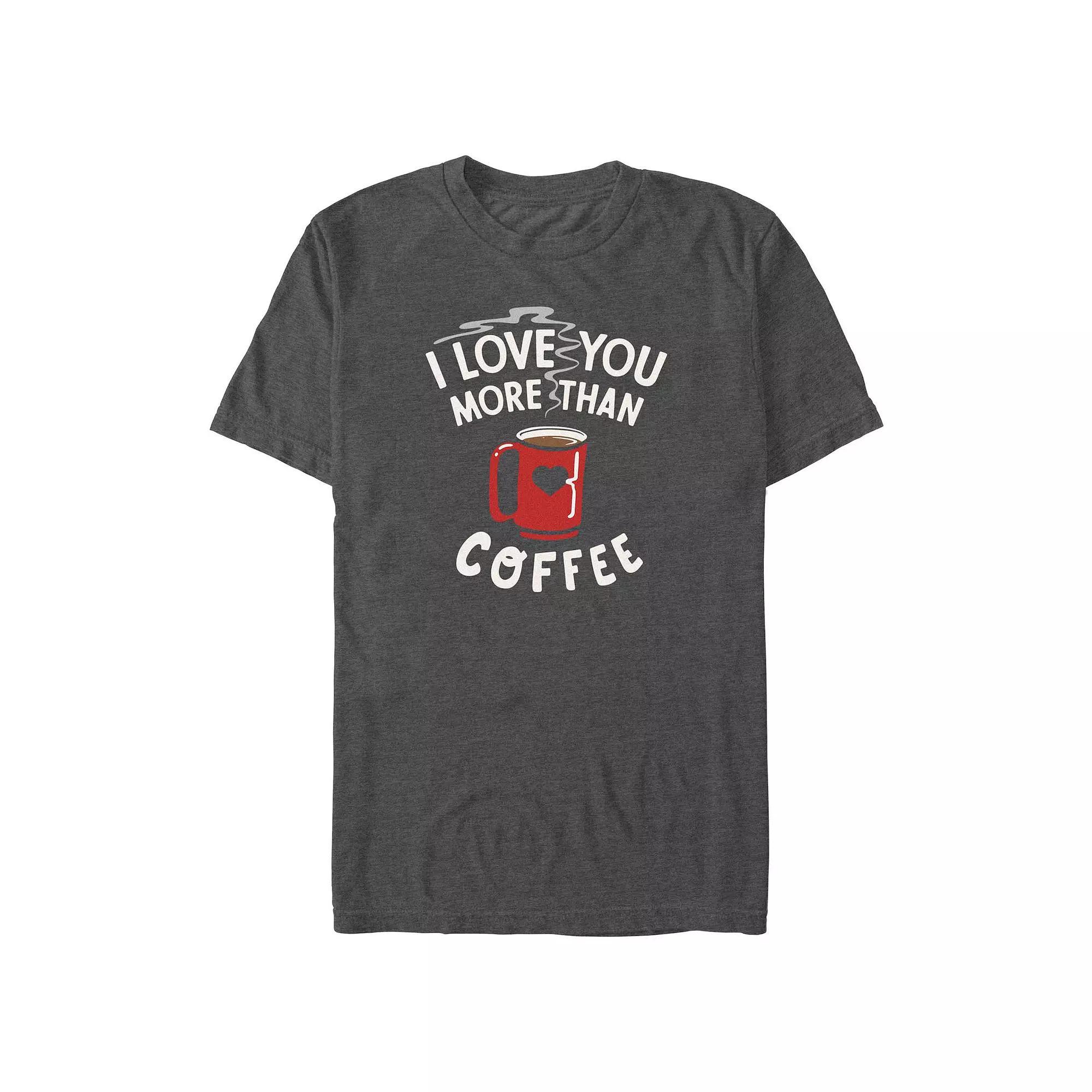 Big & Tall I Love You More Than Coffee Graphic Tee, Men's,  Product Image