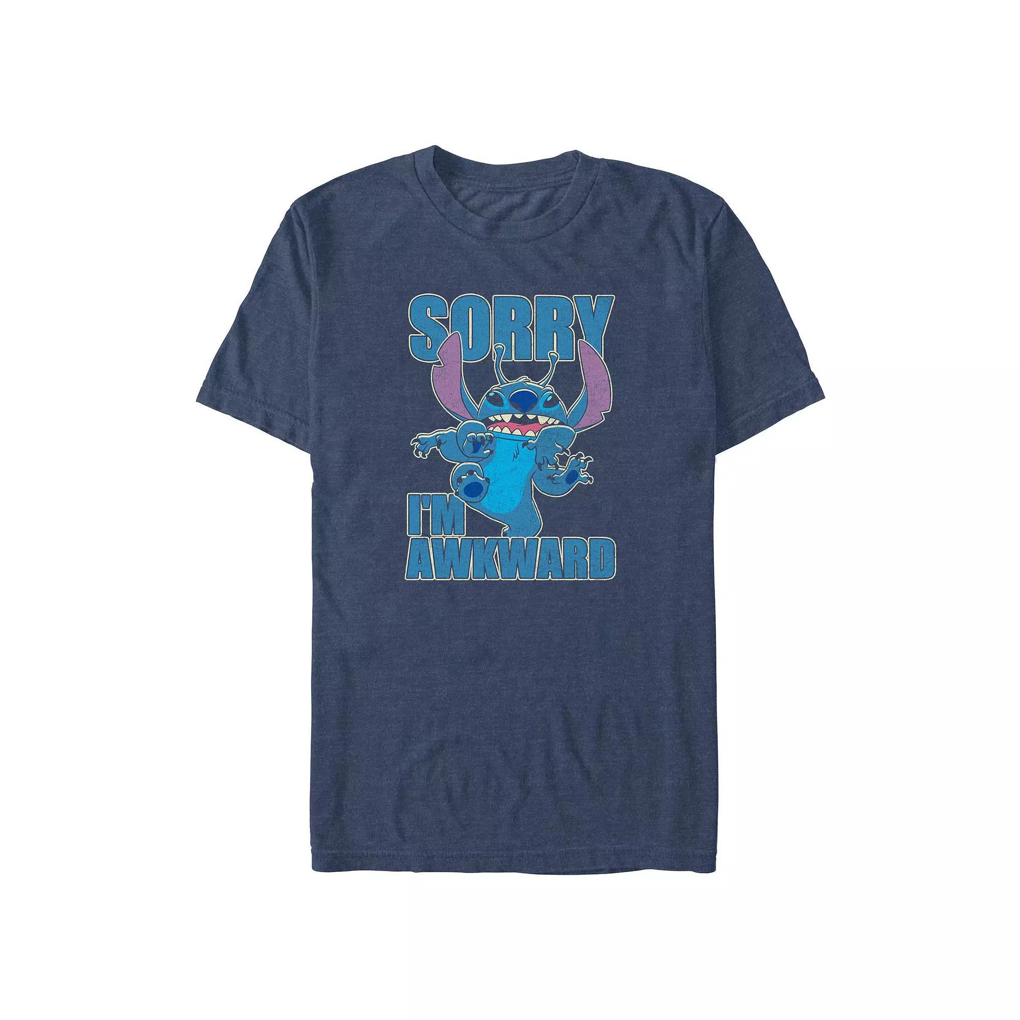 Disney's Lilo & Stitch Sorry I'm Awkward Stitch Big & Tall Graphic Tee, Men's,  Product Image