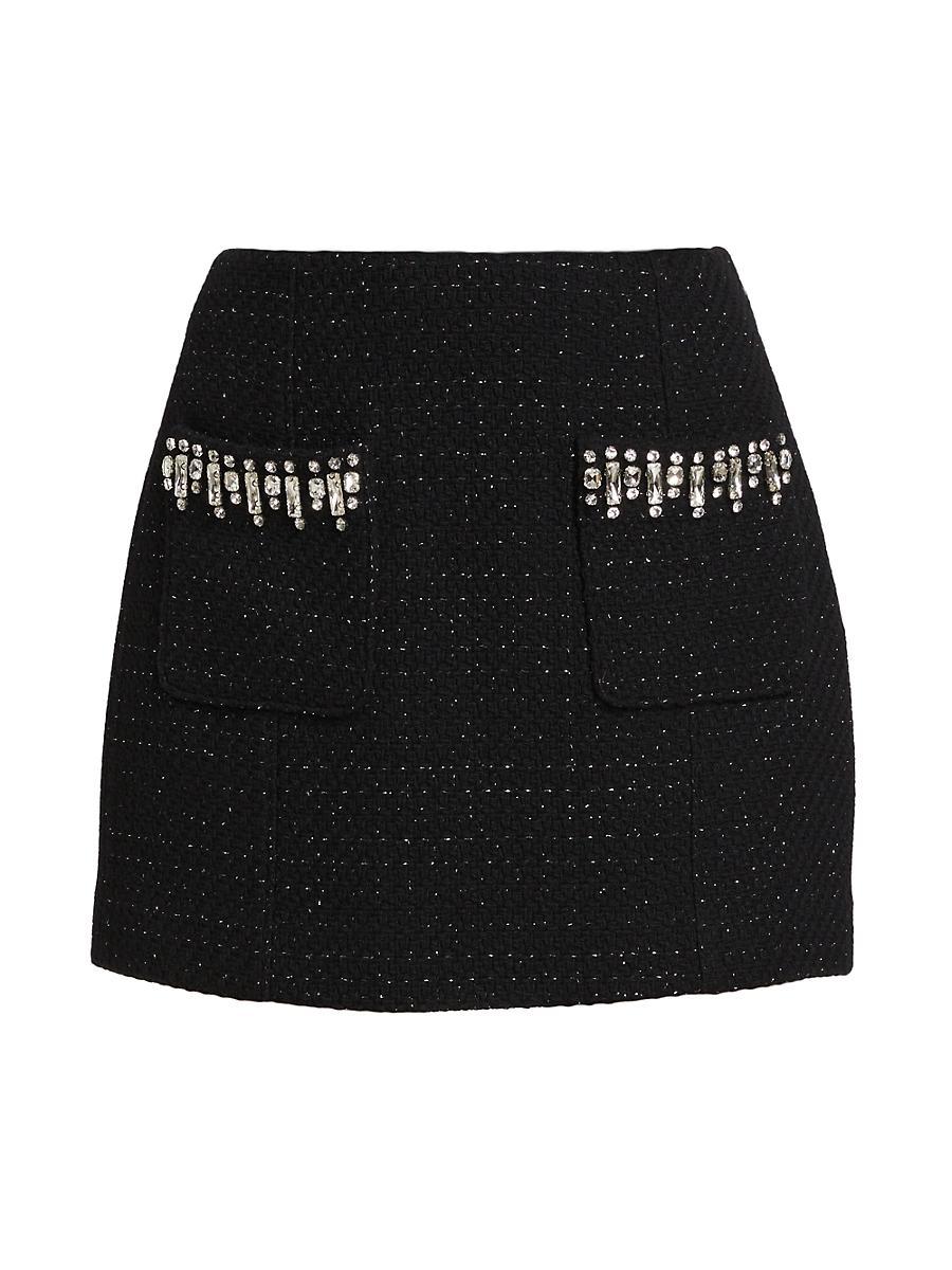 Womens Randi Embellished Tweed Skirt Product Image