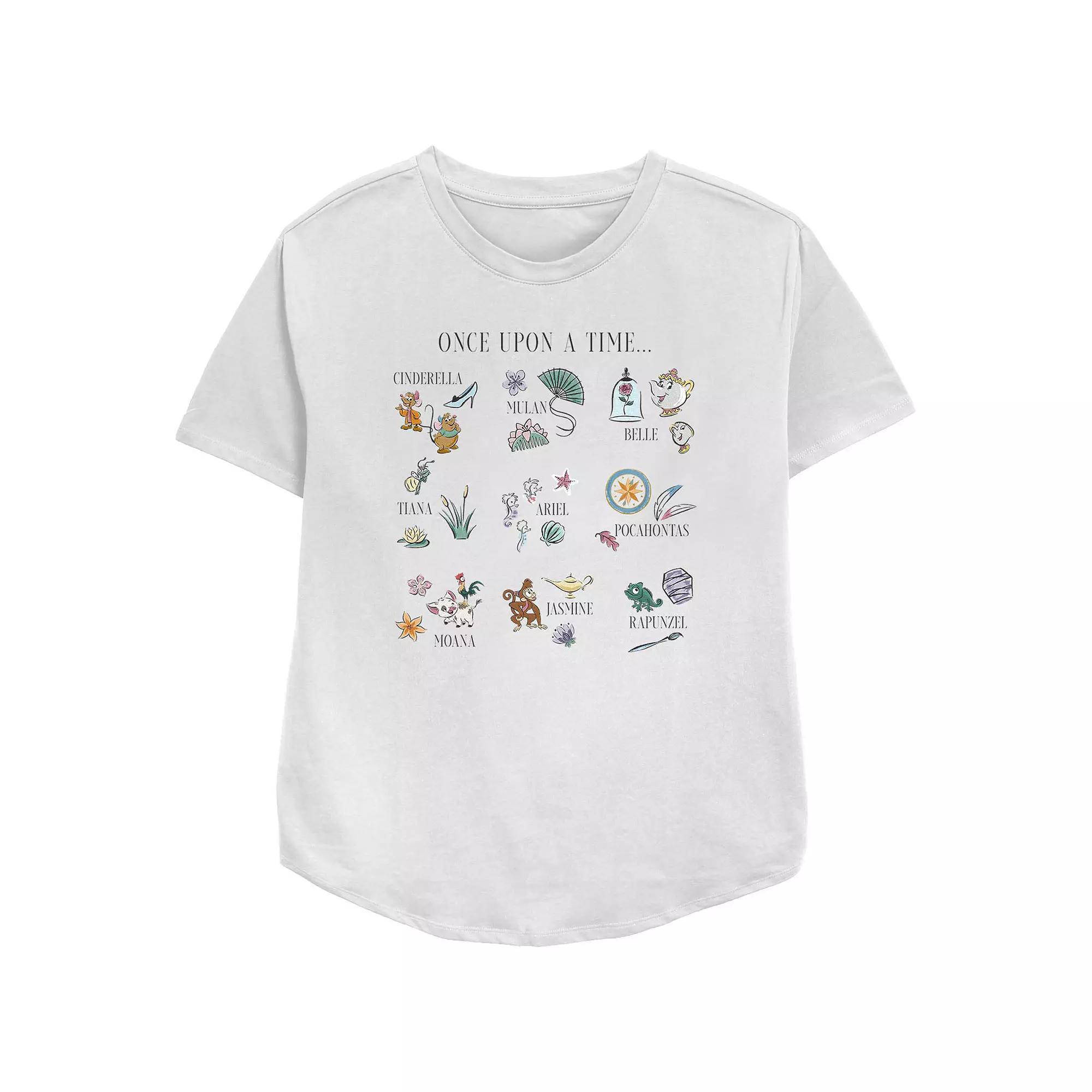 Disney Princess Once Upon A Time Icons Women's Graphic Tee,  Product Image