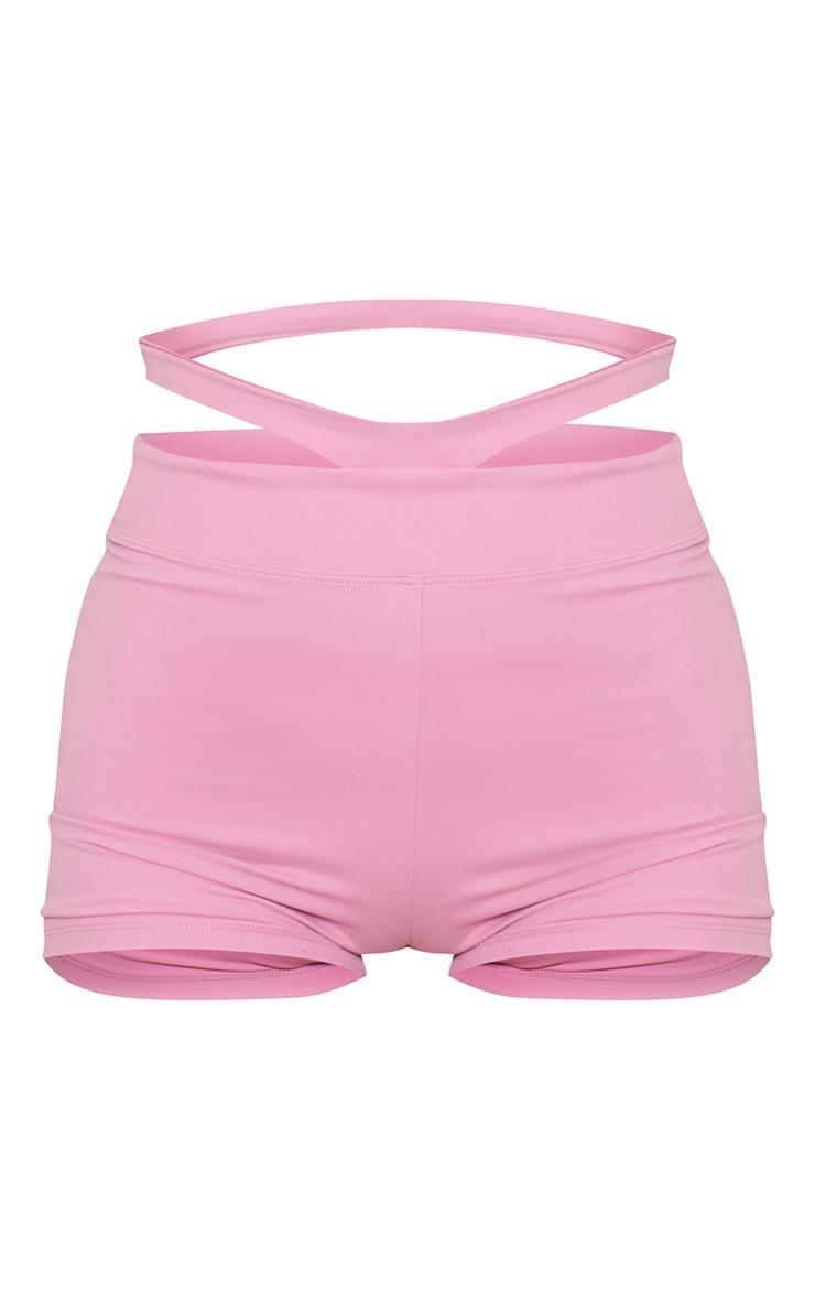 PLT SPORT Mauve Sculpt Cross Waist Booty Shorts Product Image