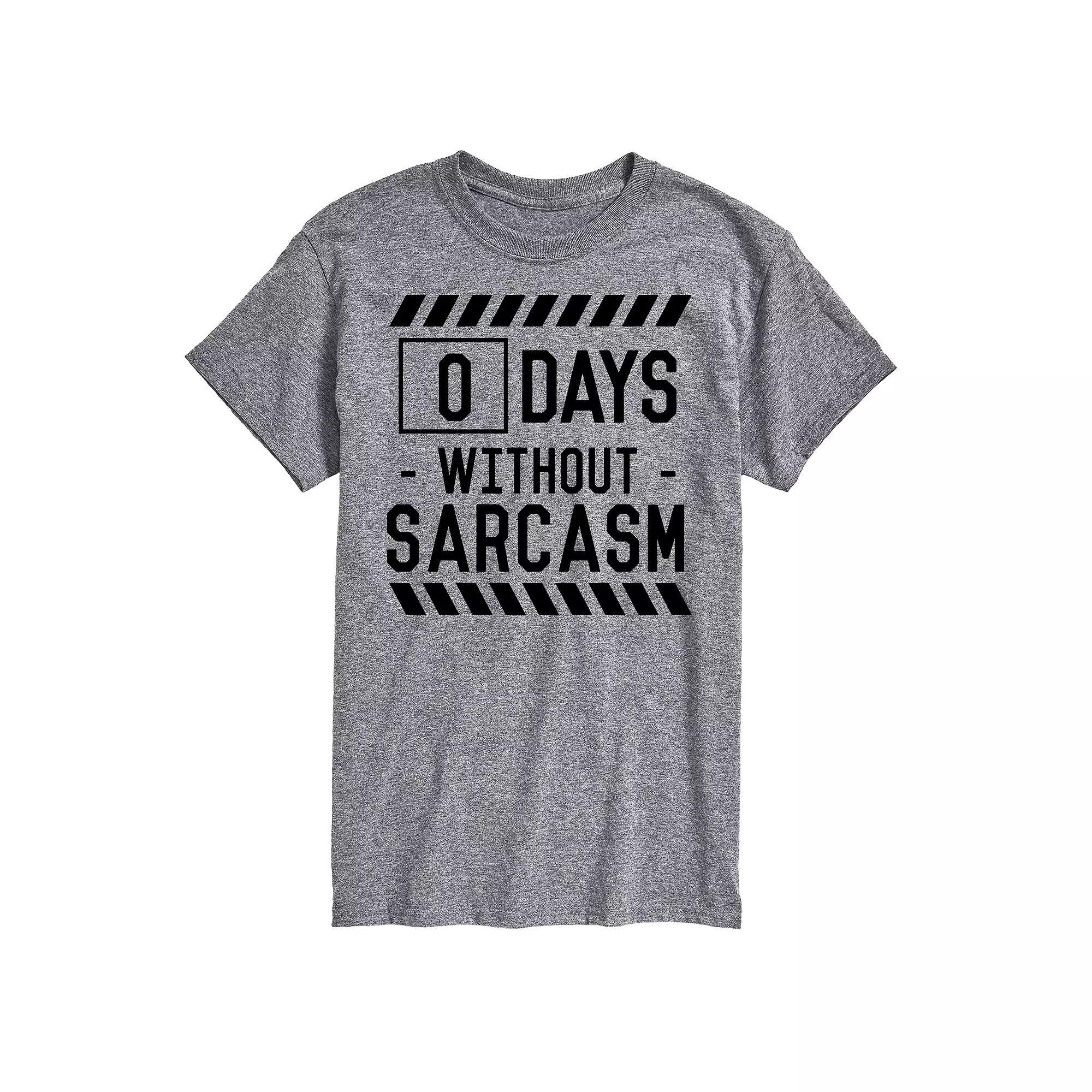 Big & Tall 0 Days Without Sarcasm Tee, Men's, Size: XXL Tall, White Product Image