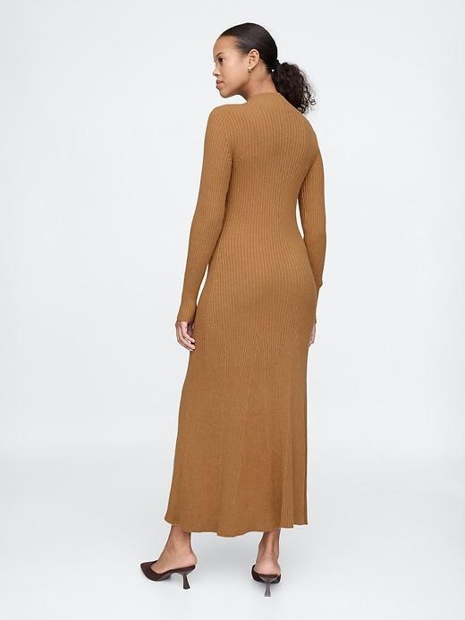 CashSoft Pleated Rib Maxi Sweater Dress Product Image