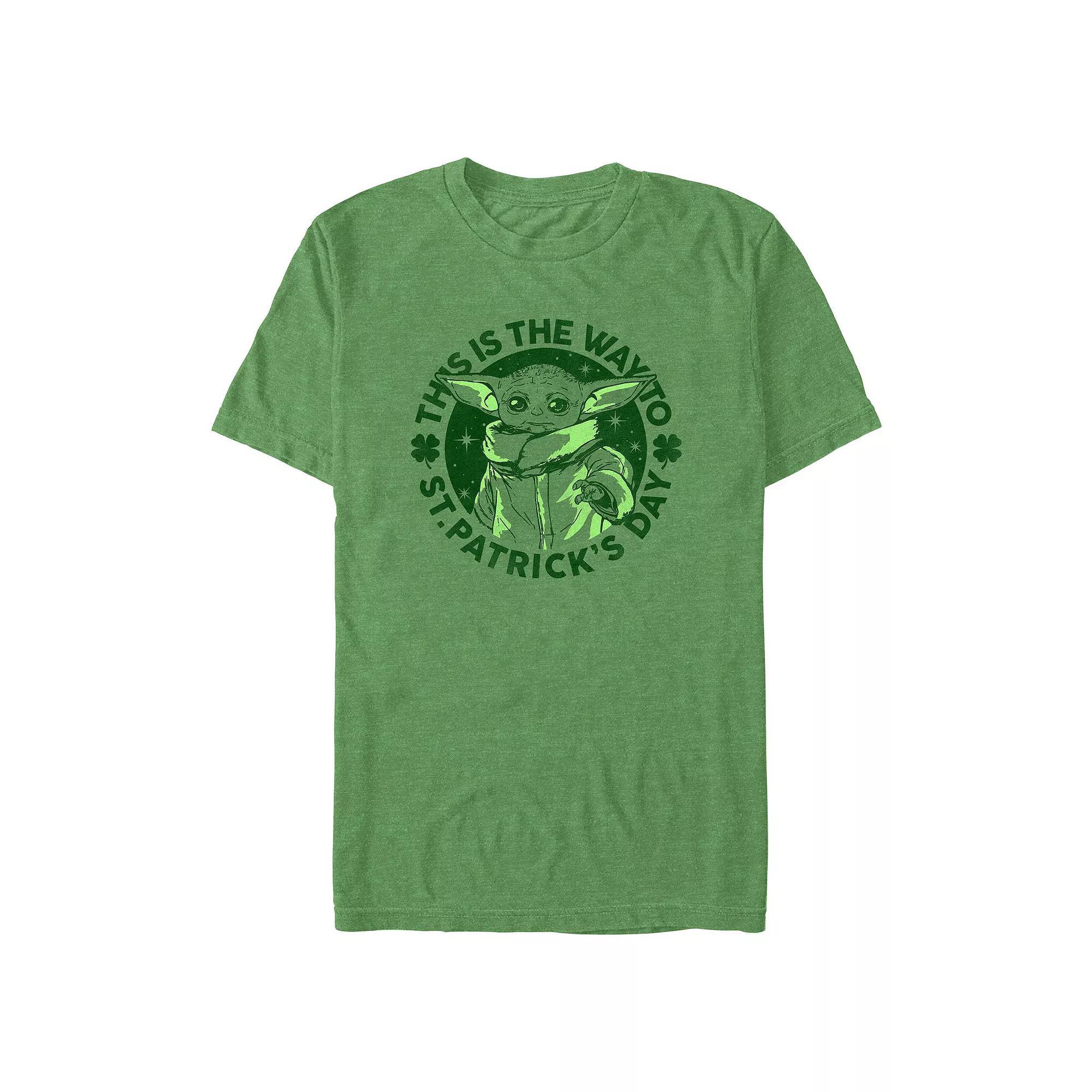Big & Tall Star Wars The Mandalorian The Way To Saint Patrick's Day Graphic Tee, Men's, Size: 5XL, Kelly Grey Product Image