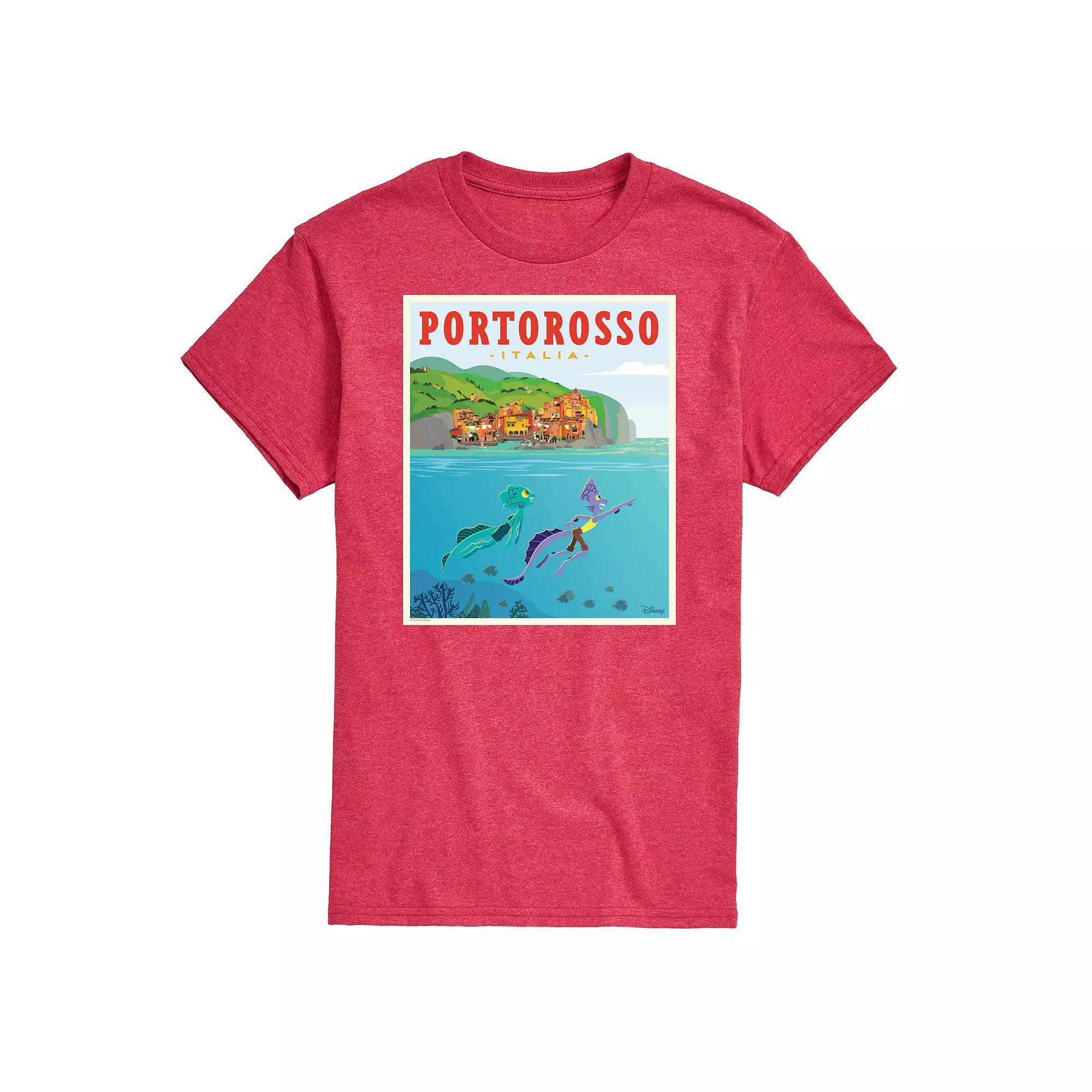 Disney's Luca Men's Portorossa Italy Postcard Graphic Tee,  Product Image
