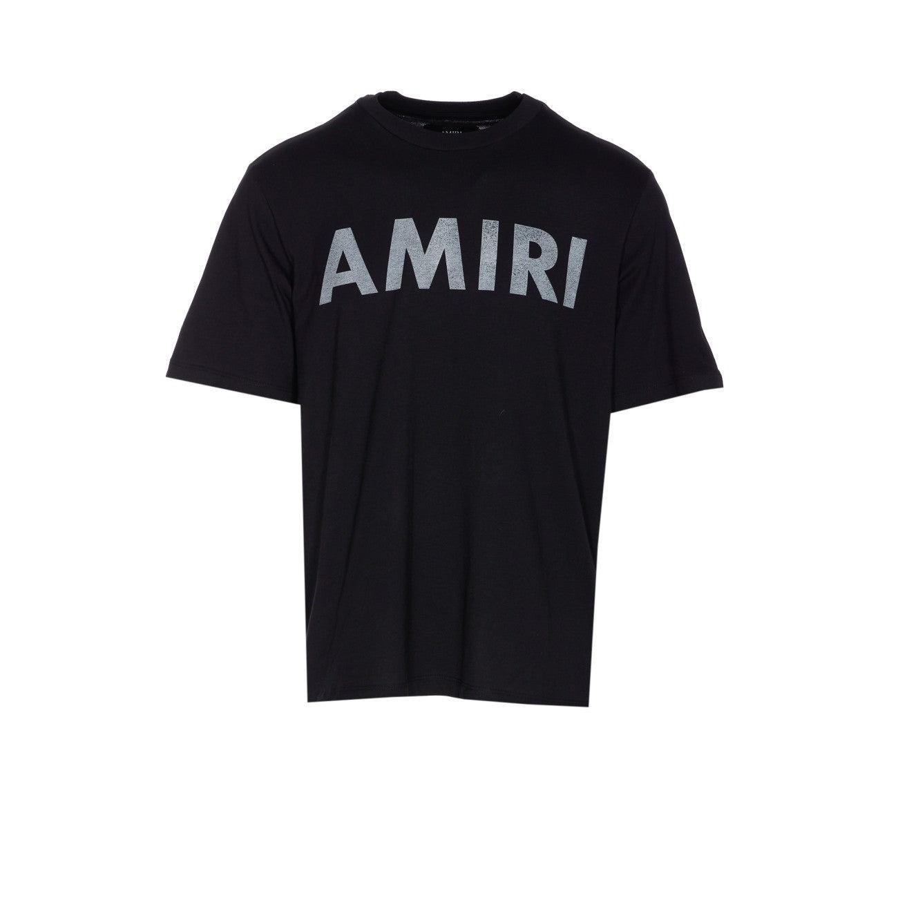 AMIRI Black Cotton T-shirt With Bold Logo Statement Product Image