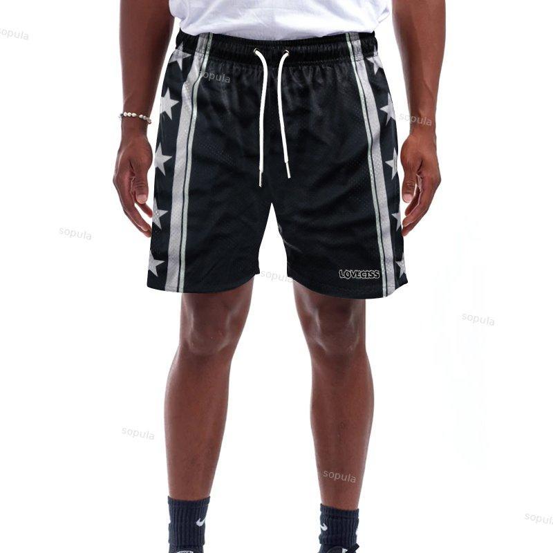 Sopula Star Fundamental Printing Casual Mesh Shorts Product Image