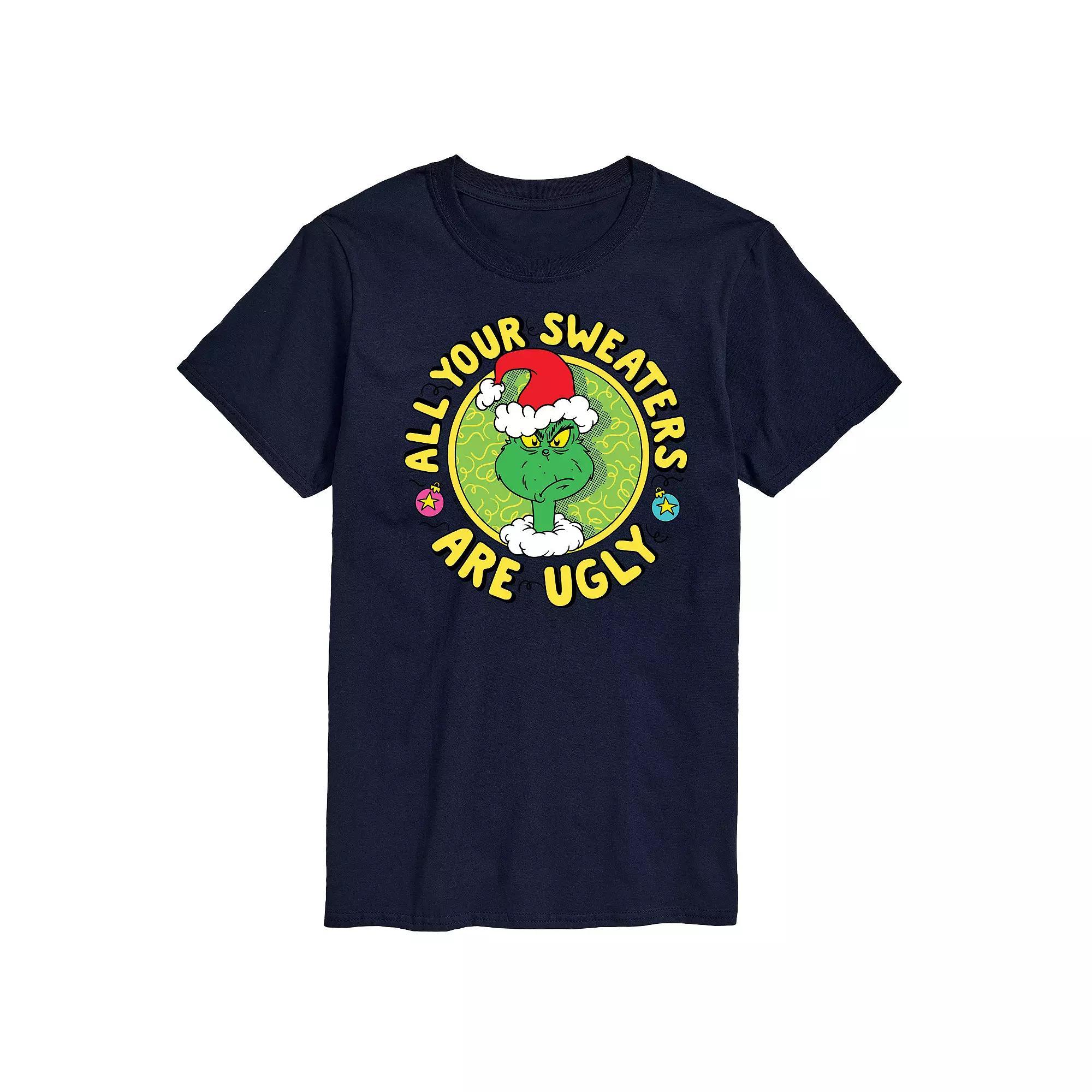 Men's Dr. Seuss The Grinch All Your Sweaters Are Ugly Graphic Tee, Size: XL, Blue Product Image