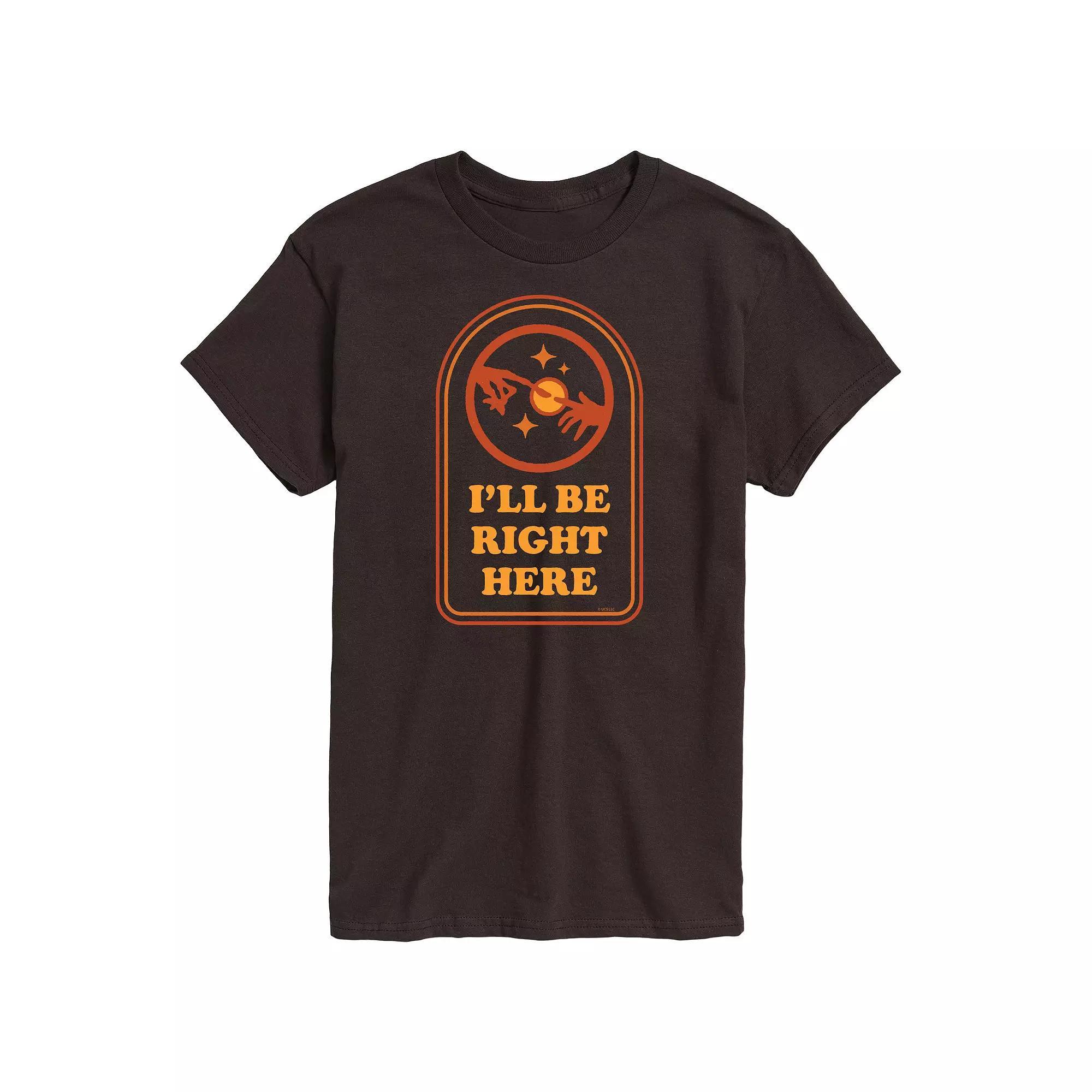 Men's ET I'll Be Right Here Tee, Size: Large, Dark Brown Product Image