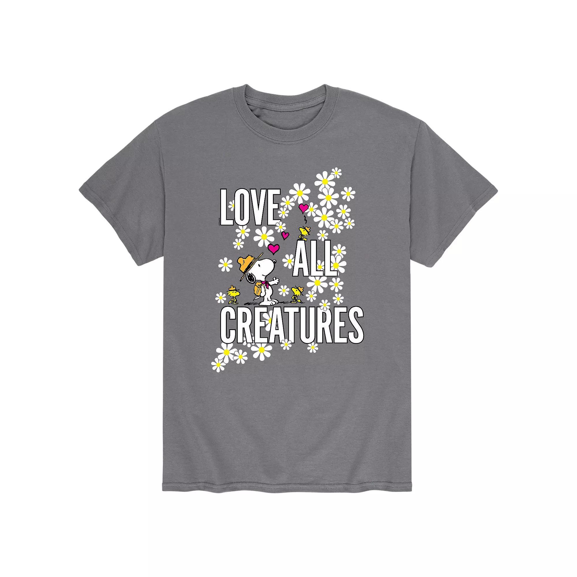 Men's Peanuts Snoopy Love All Creature Tee,  Product Image