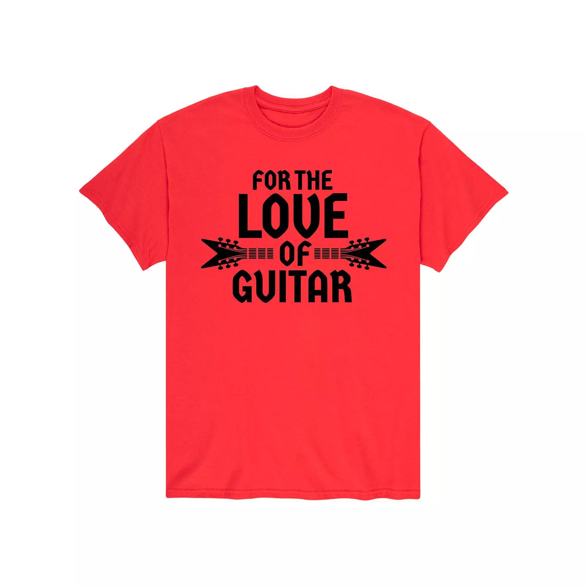 Men's For The Love Of Guitar Tee, Size: Medium, Red Product Image