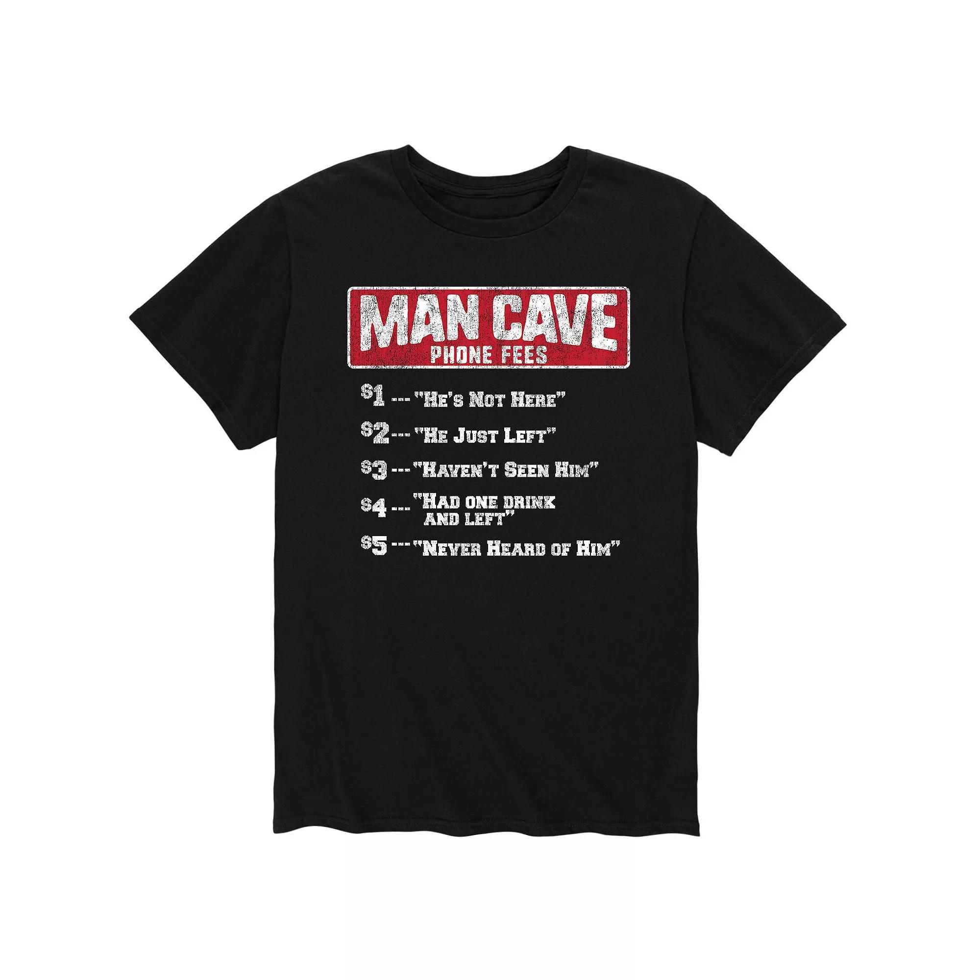 Men's Man Cave Phone Fees Tee,  Product Image