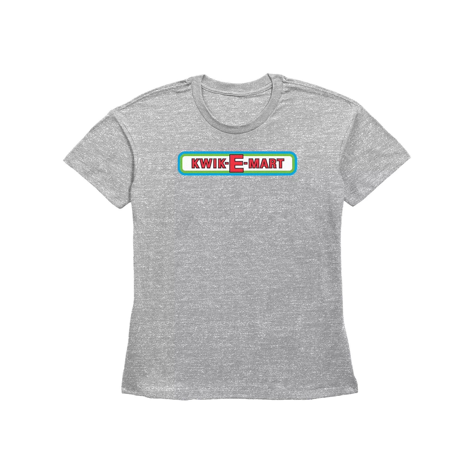 Women's The Simpsons Kwik-E-Mart Basic Fit Graphic Tee, Girl's, Size: XXL, Grey Gray Product Image