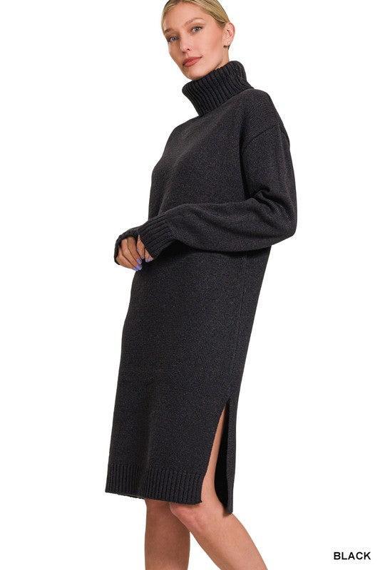 Turtleneck Midi Dress Product Image