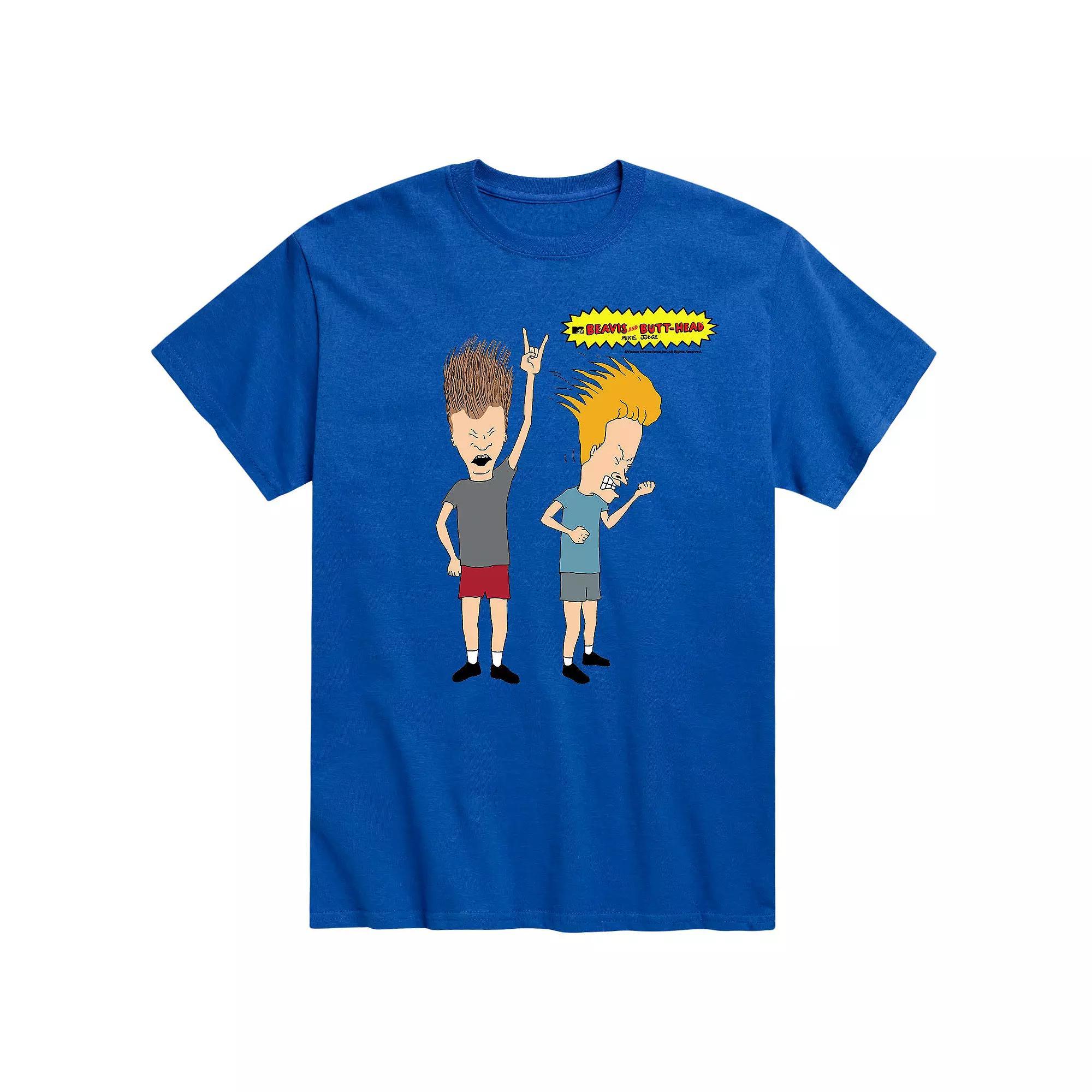 Men's Beavis & Butthead Tee, Size: XL, Blue Product Image