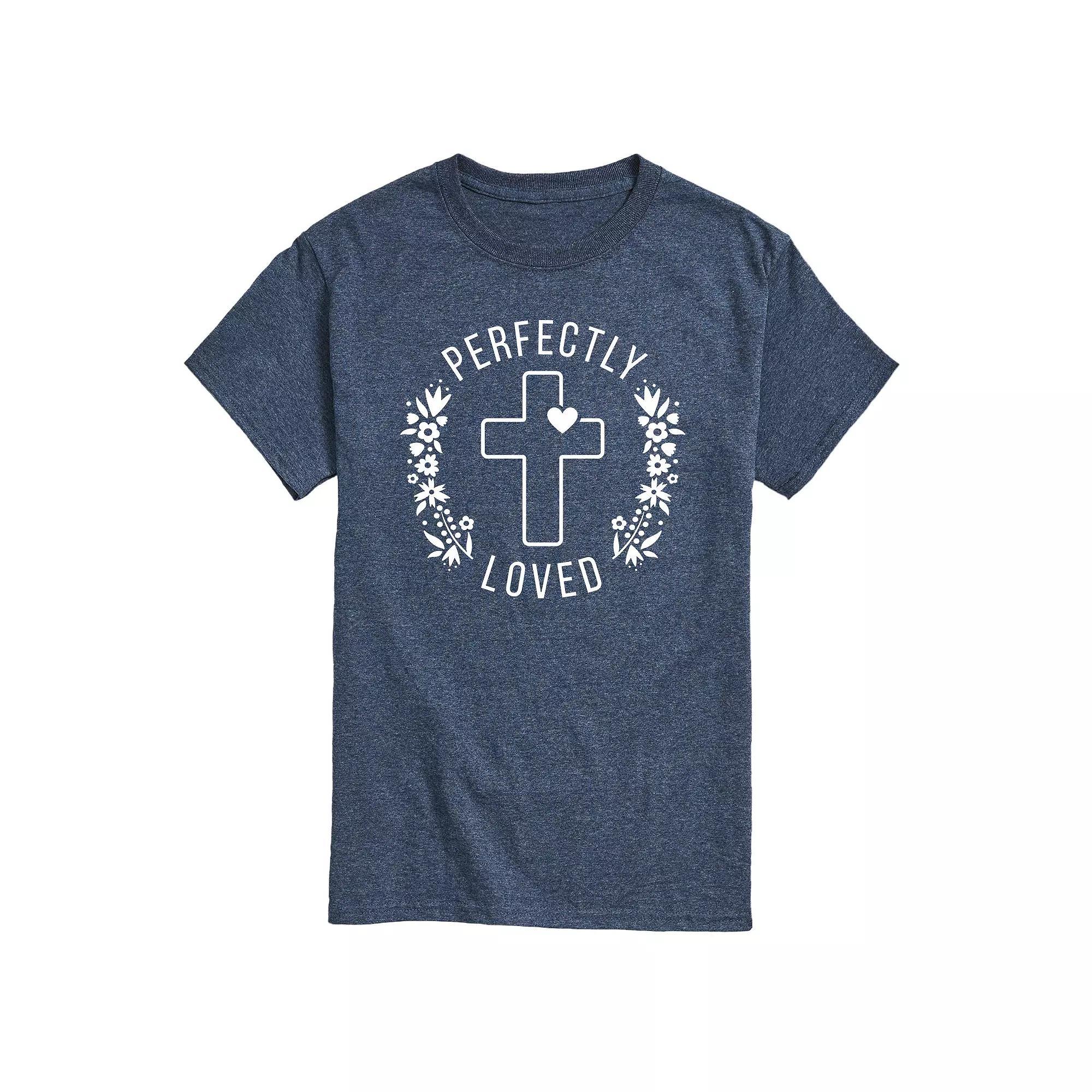 Men's Perfectly Loved Graphic Tee, Size: Large, Grey Blue Product Image