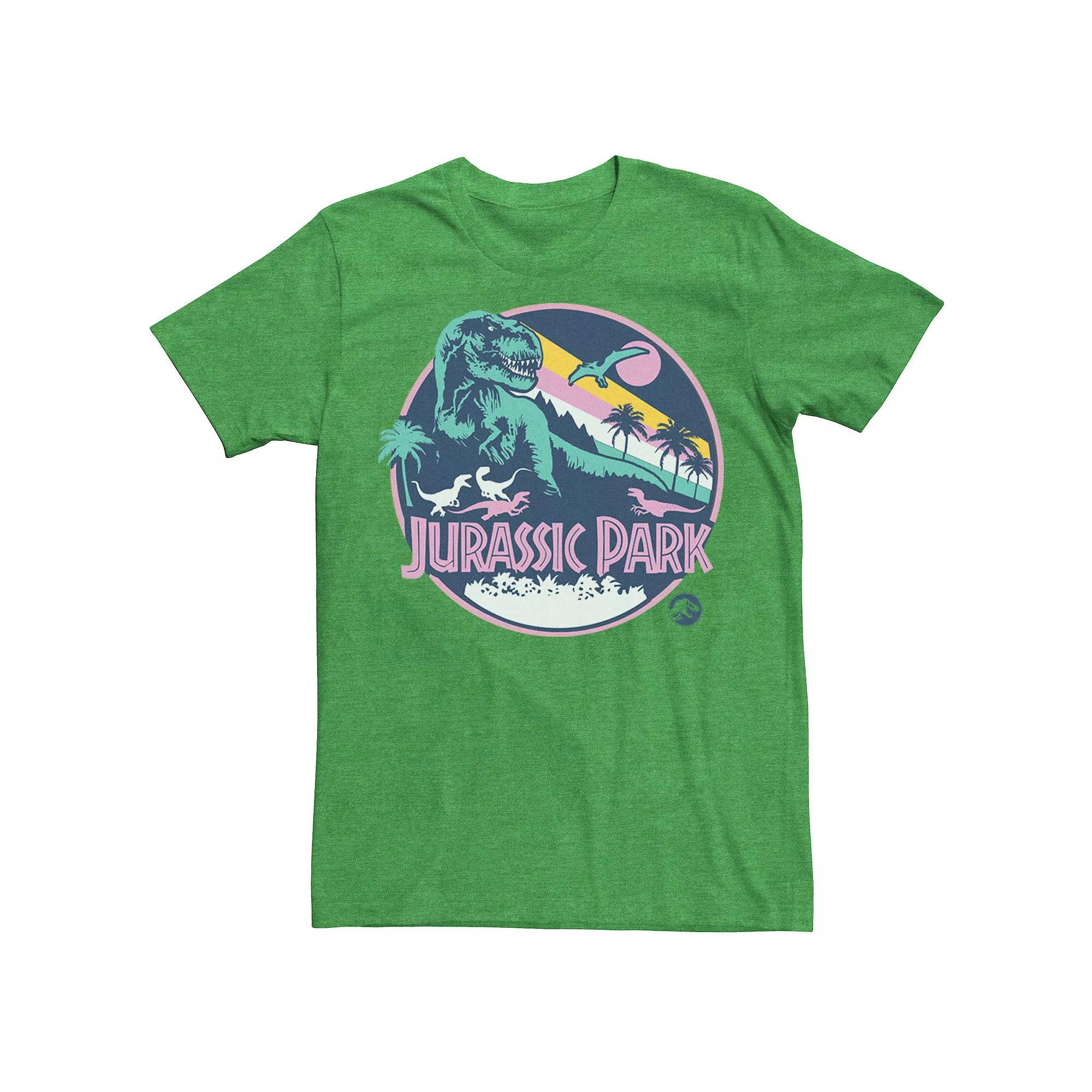 Men's Jurassic Park Retro Rex Scene Tee, Size: Medium, Kelly Grey Product Image