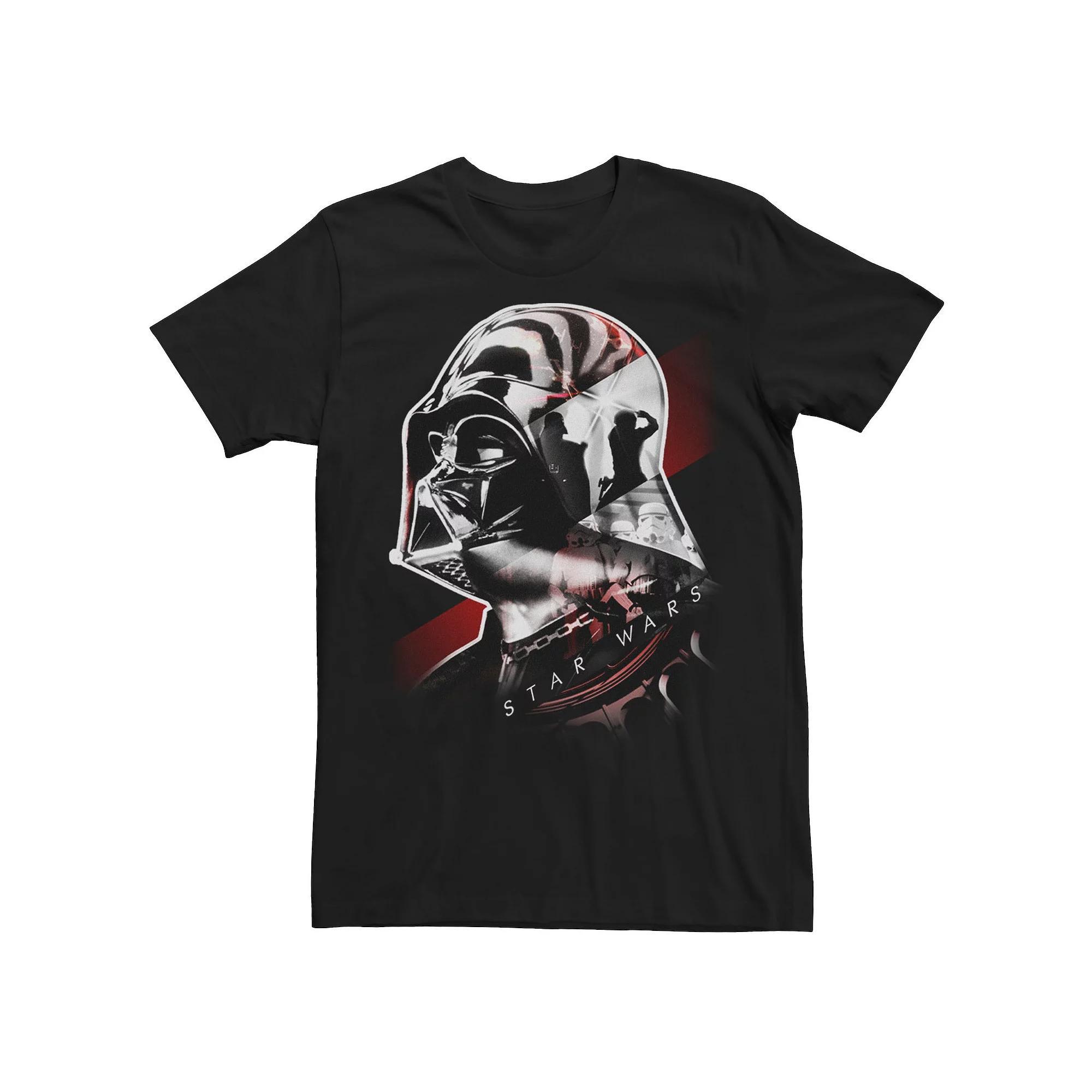 Men's Star Wars Darth Vader Helmet Collage Portrait Graphic Tee,  Product Image
