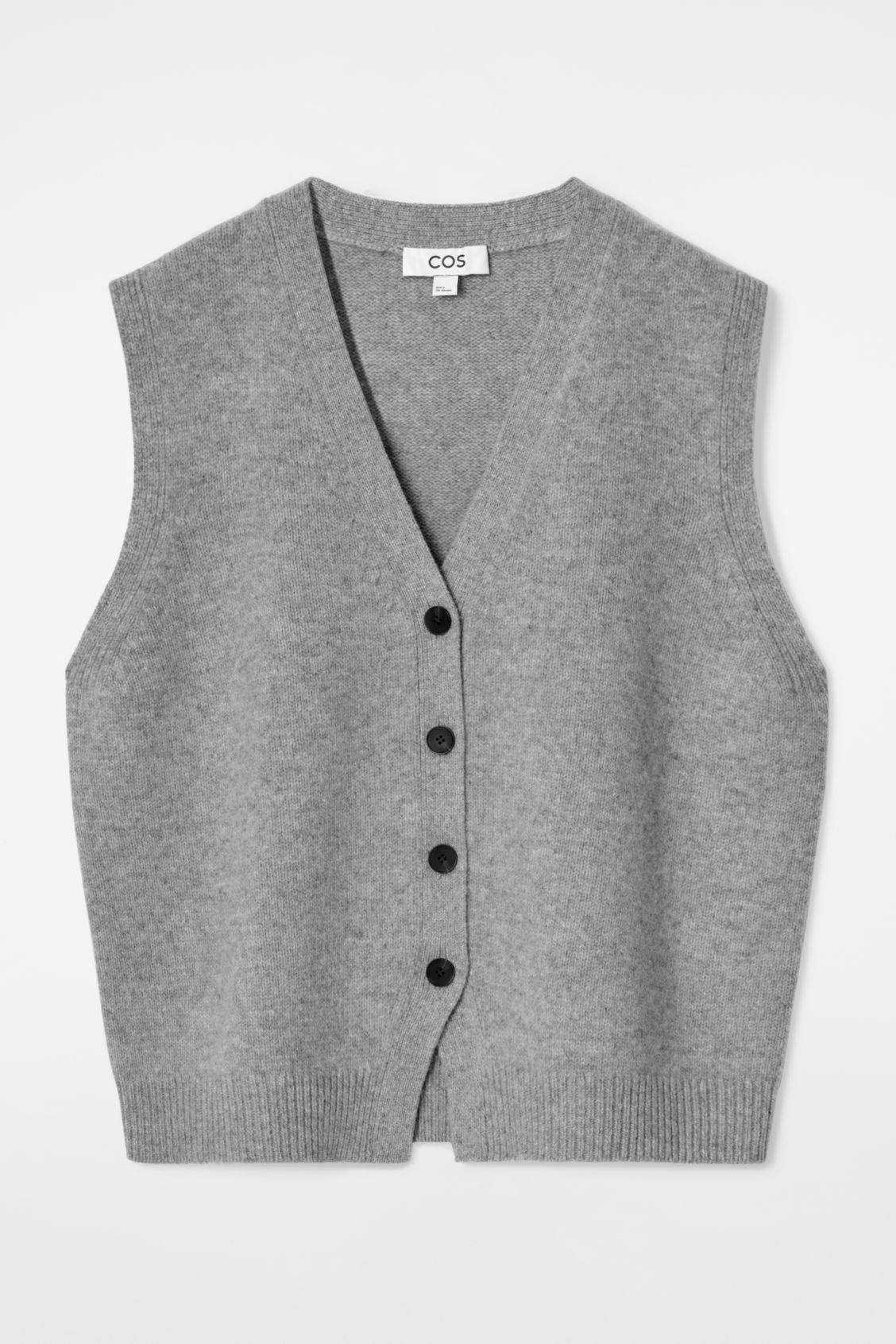 V-NECK MERINO WOOL WAISTCOAT Product Image