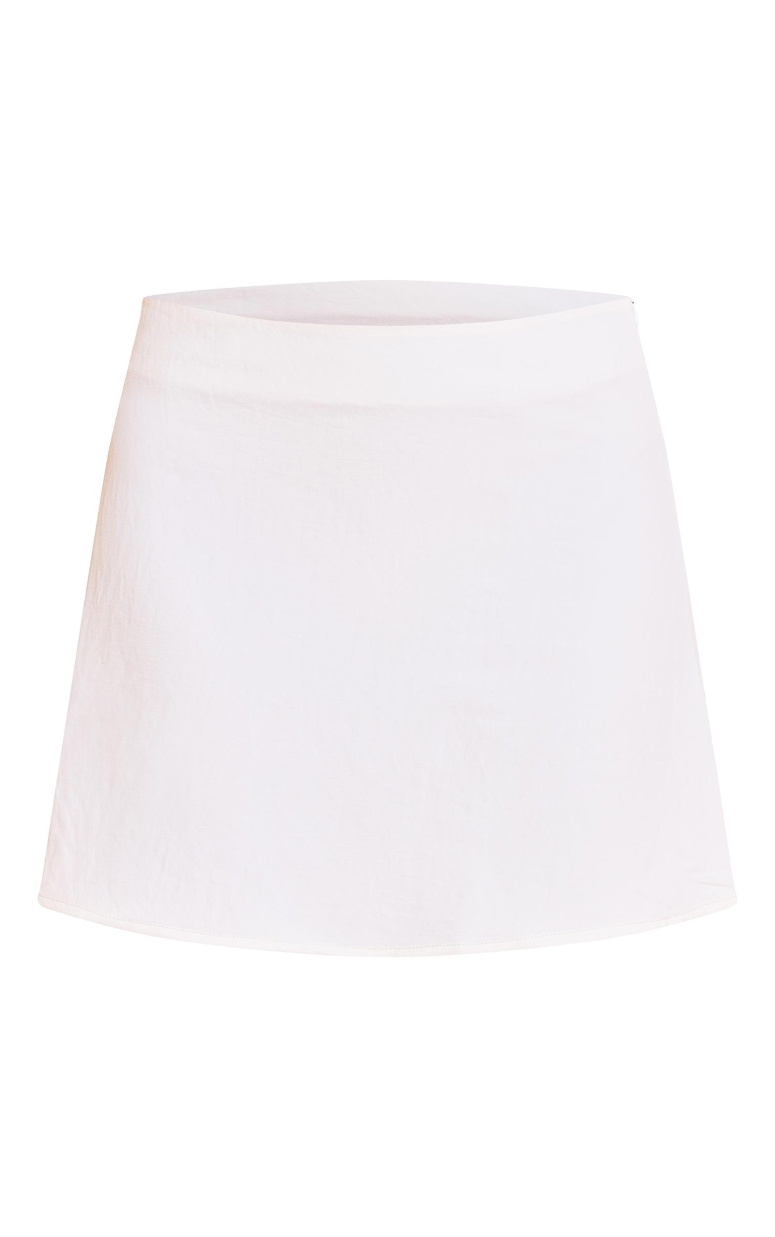  Cream Floaty Woven Mini Skirt Product Image