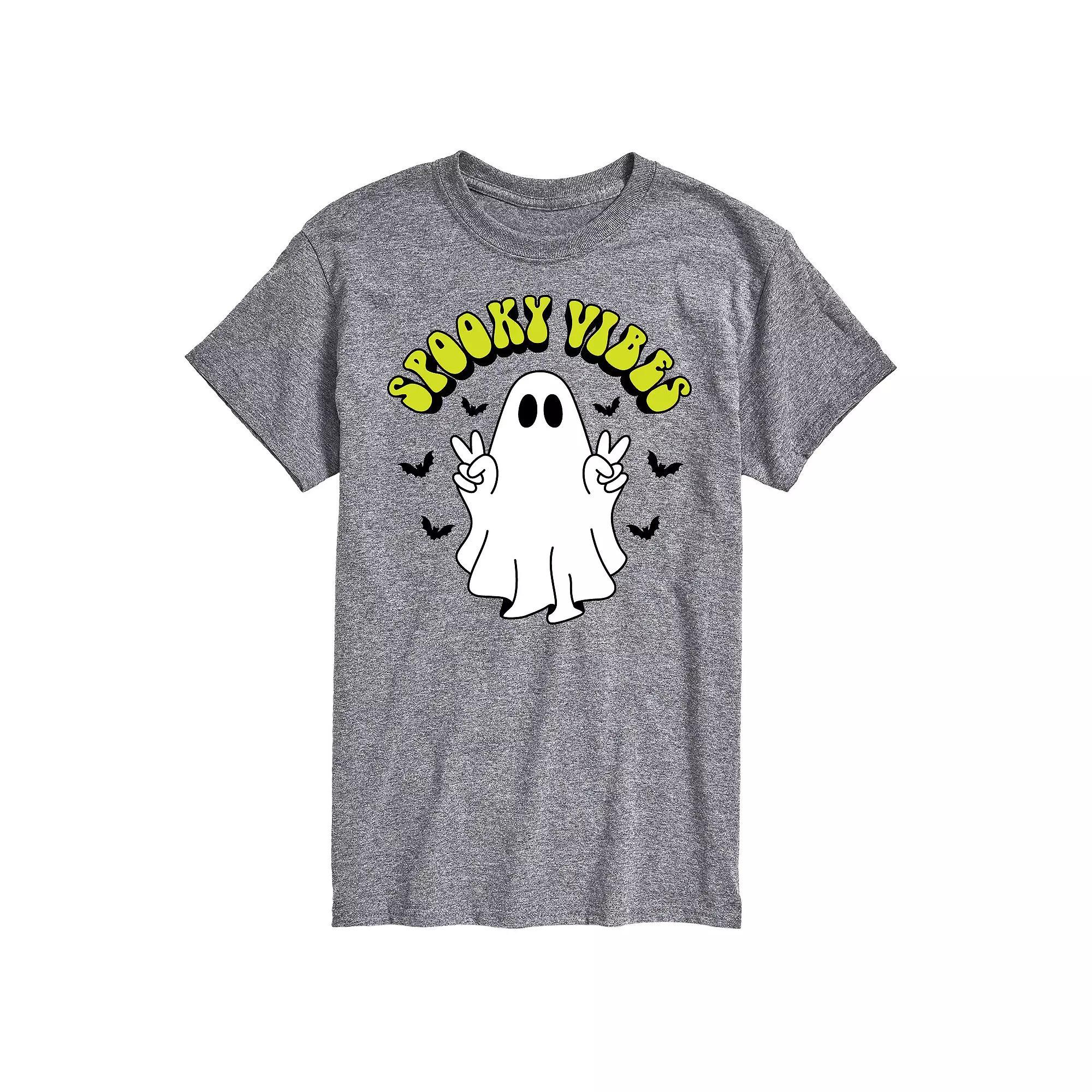 Big & Tall Spooky Vibes Ghost Graphic Tee, Men's,  Product Image