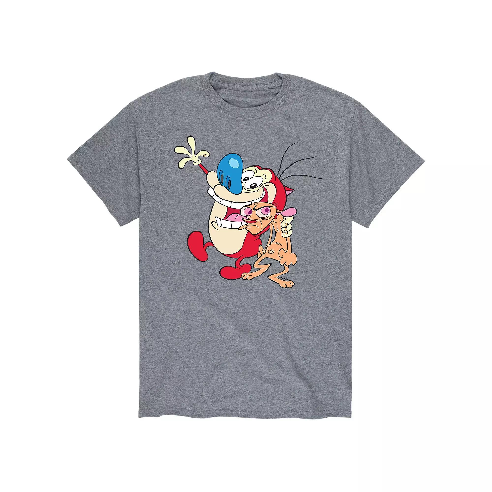 Men's Ren & Stimpy Walking Stimpy Mad Tee, Size: XXL, Gray Product Image