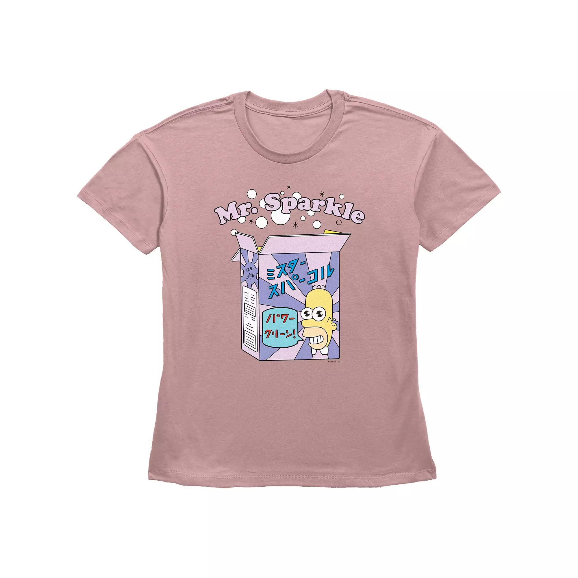 Women's The Simpsons Mr. Sparkle Basic Fit Graphic Tee, Girl's,  Product Image