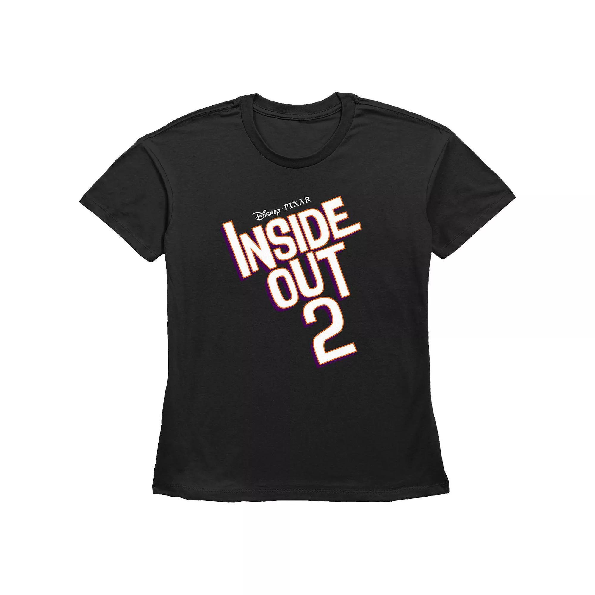 Disney / Pixar's Inside Out 2 Title Women's Graphic Tee, Size: XS, Black Product Image