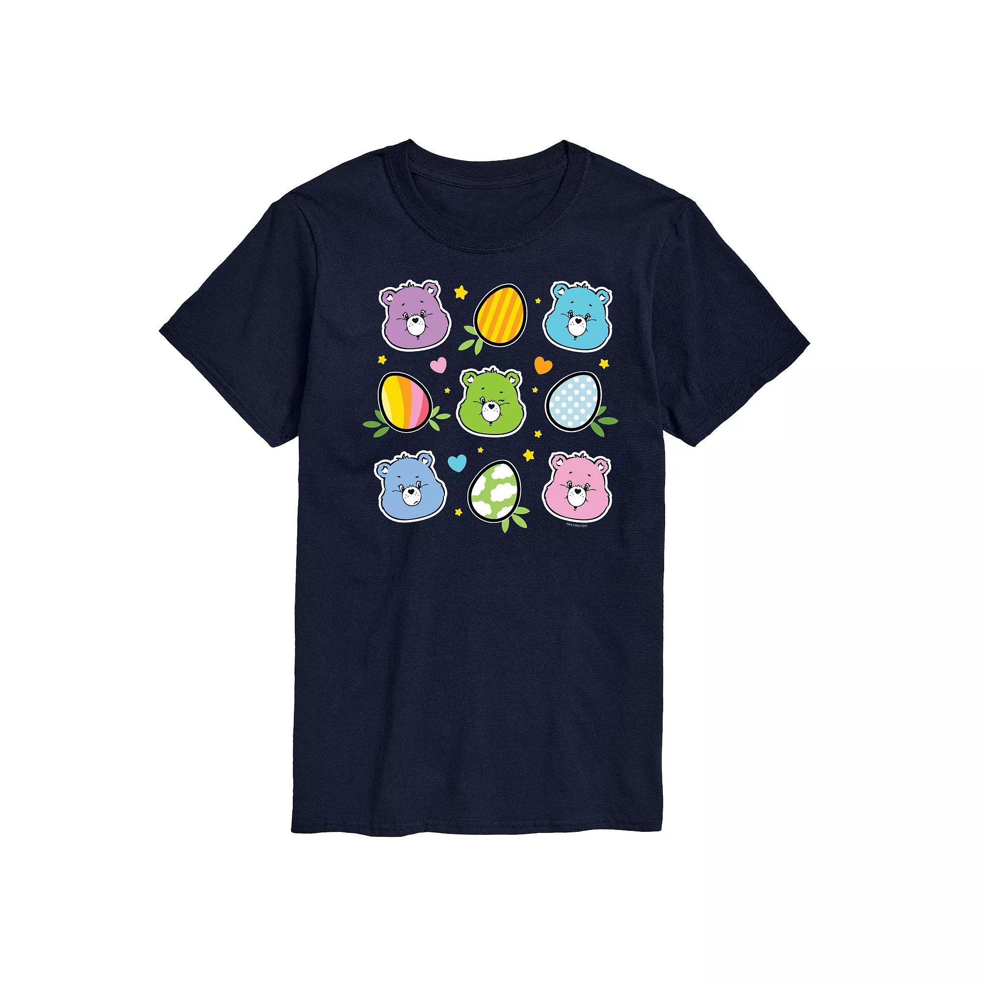 Men's Care Bears Easter Grid Graphic Tee, Size: Small, Blue Product Image