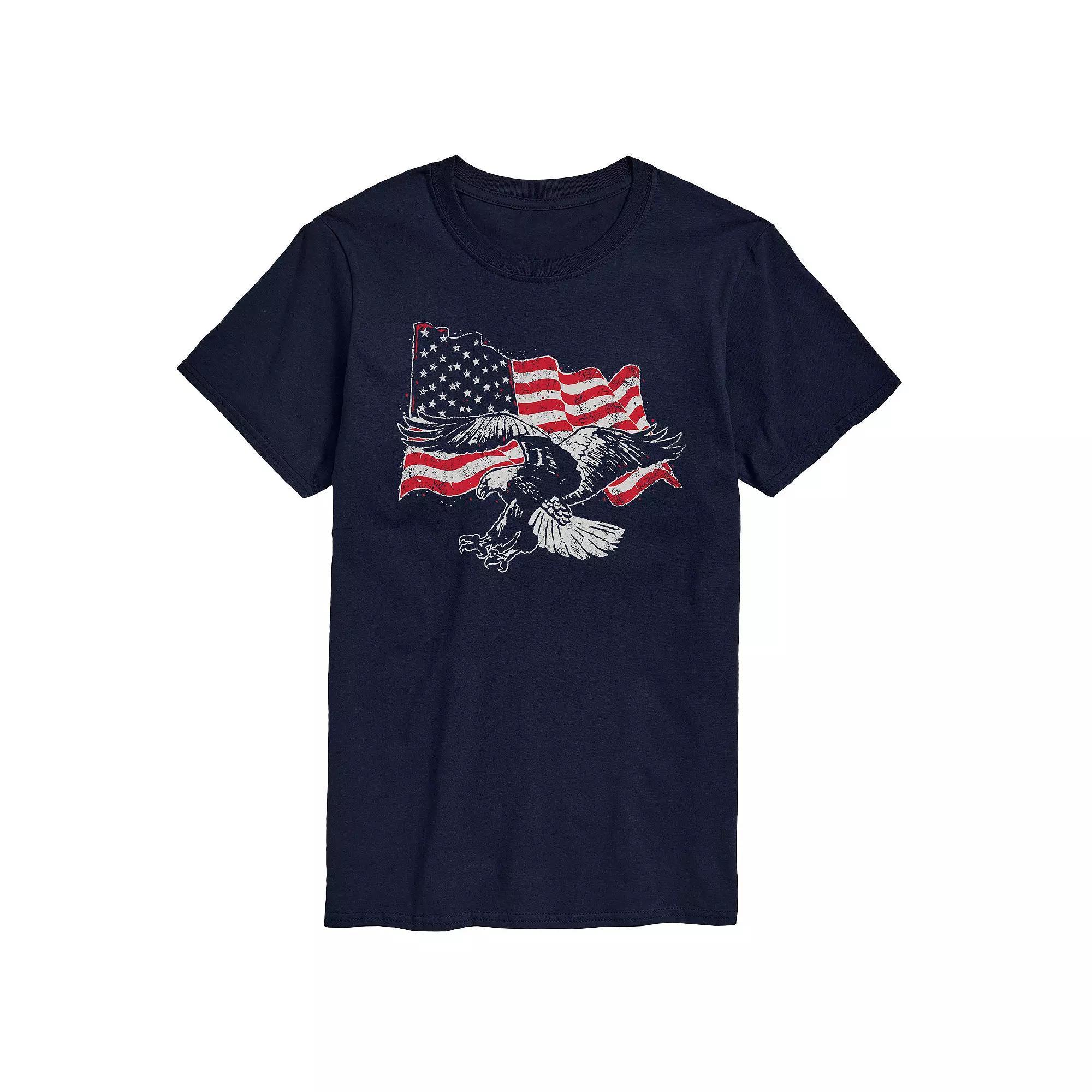 Big & Tall Eagle Flag Graphic Tee, Men's,  Product Image
