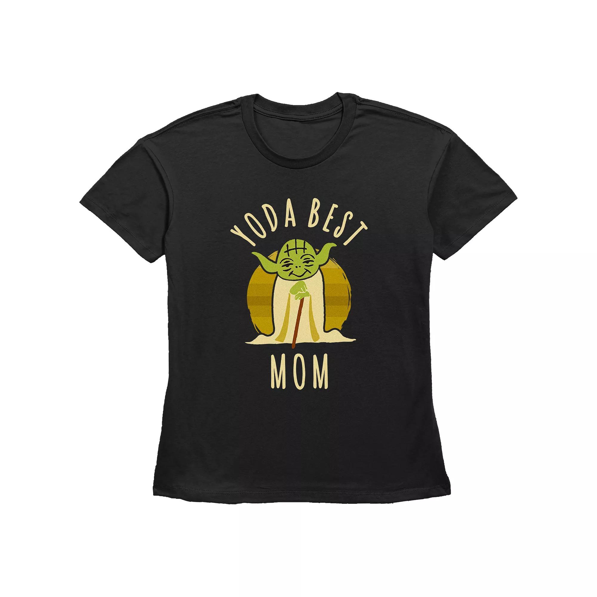 Women's Star Wars Yoda Best Mom Basic Fit Graphic Tee,  Product Image