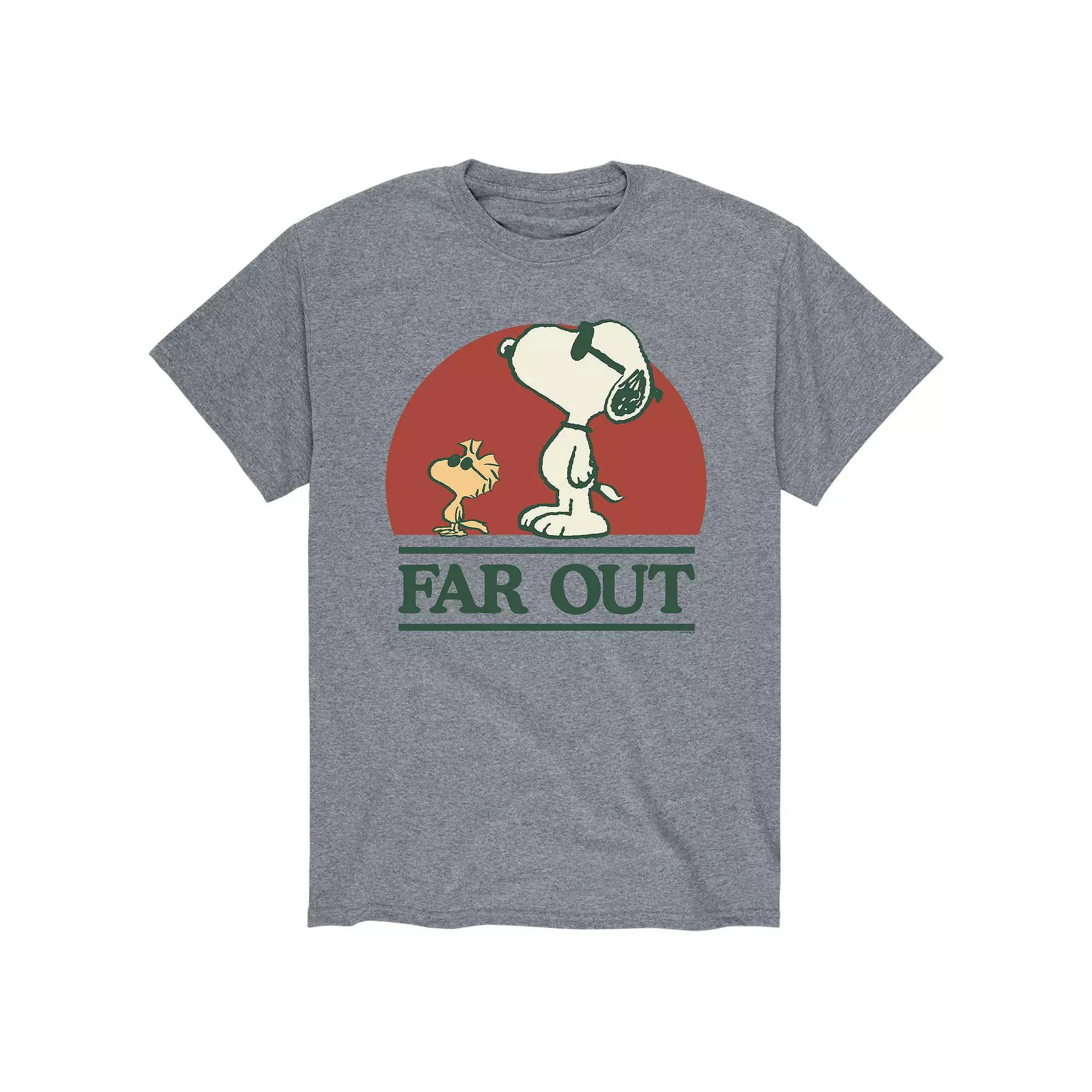 Men's Peanuts Snoopy Far Out Tee, Size: 3XL, Gray Product Image