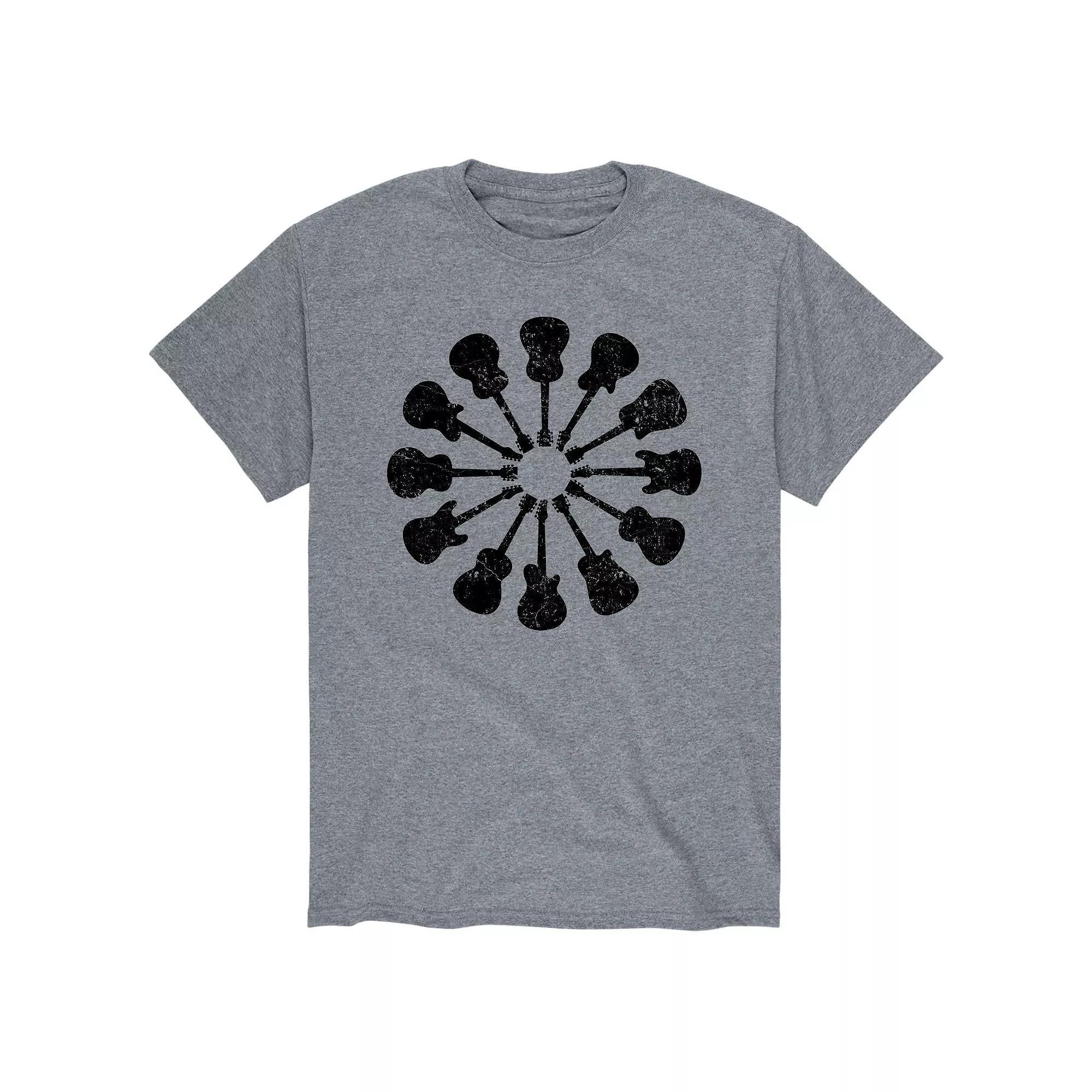 Men's Guitars Circular Tee, Size: XXL, Gray Product Image