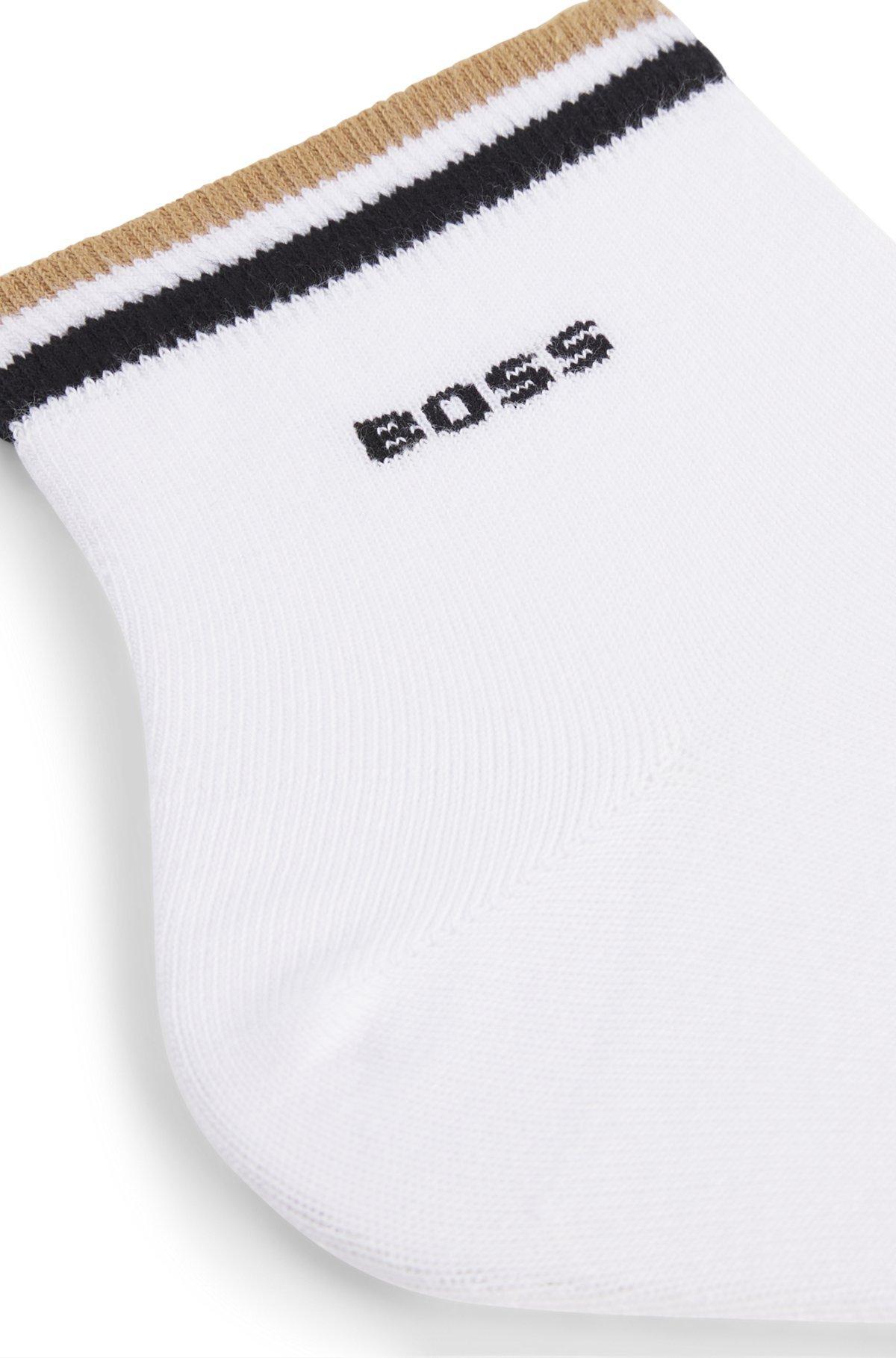 Two-pack of short socks with signature-stripe cuffs Product Image