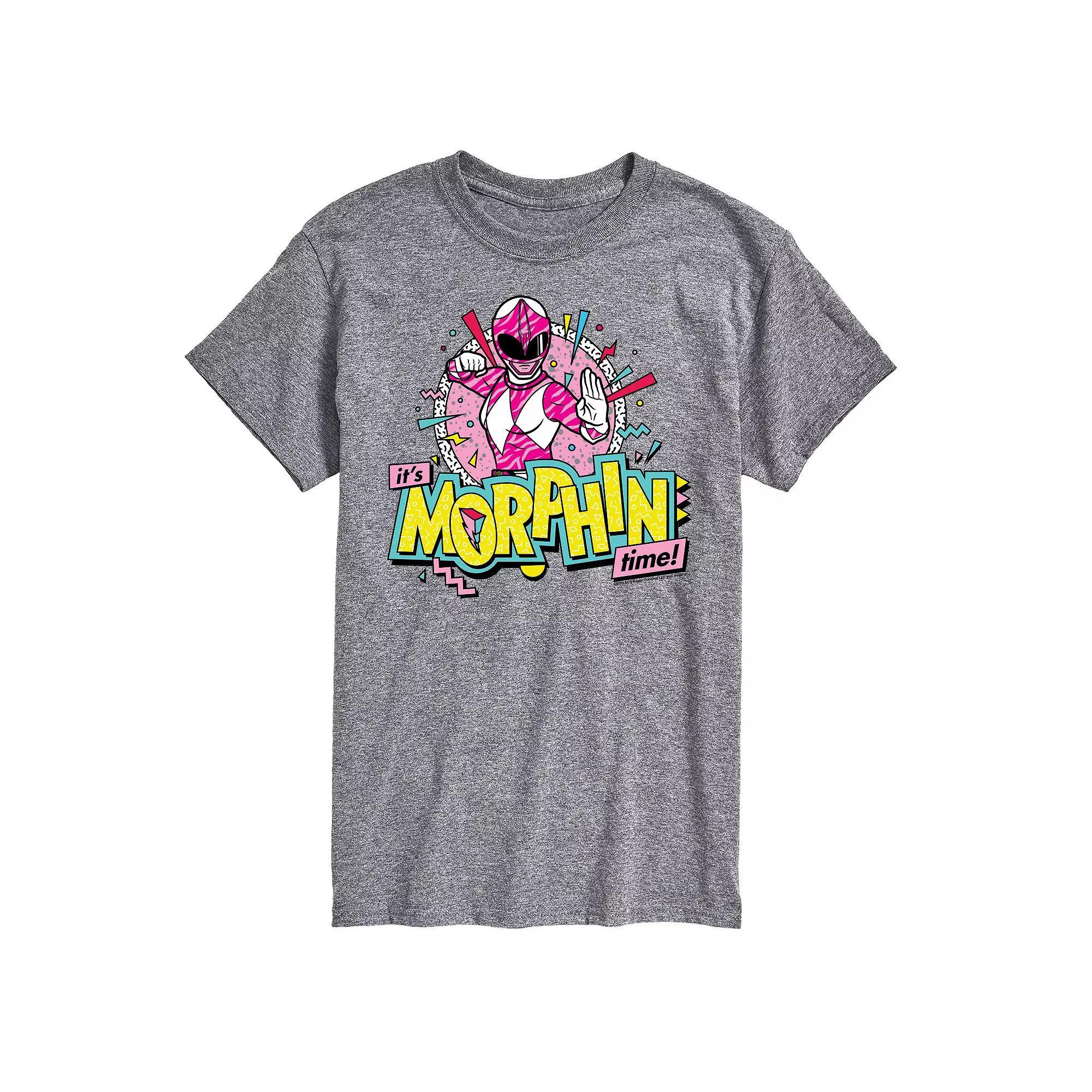 Big & Tall Power Rangers Morphin Time Pink Graphic Tee, Men's, Size: XXL Tall, Gray Product Image