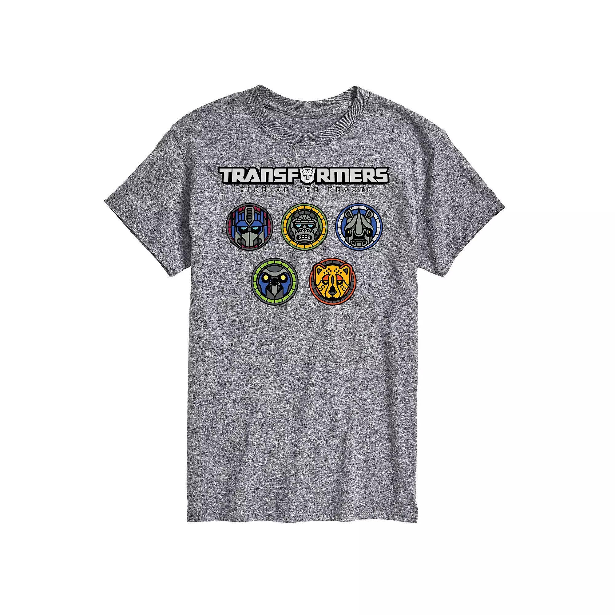 Big & Tall Transformers Logo With Badges Graphic Tee, Men's,  Product Image