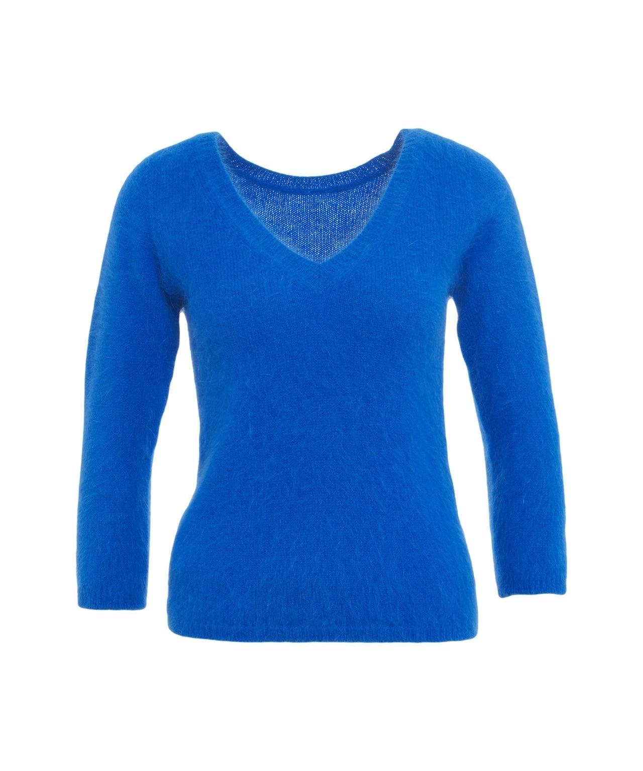 Knitted Sweater with V-Neck Product Image
