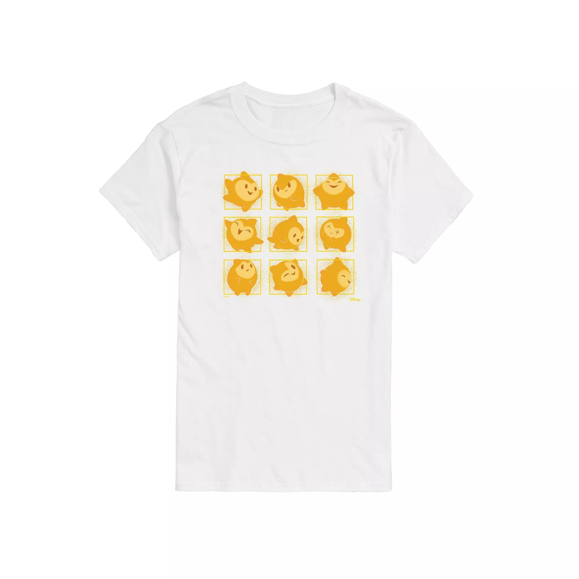 Disney's Wish Big & Tall Star Face Grid Graphic Tee, Men's,  Product Image