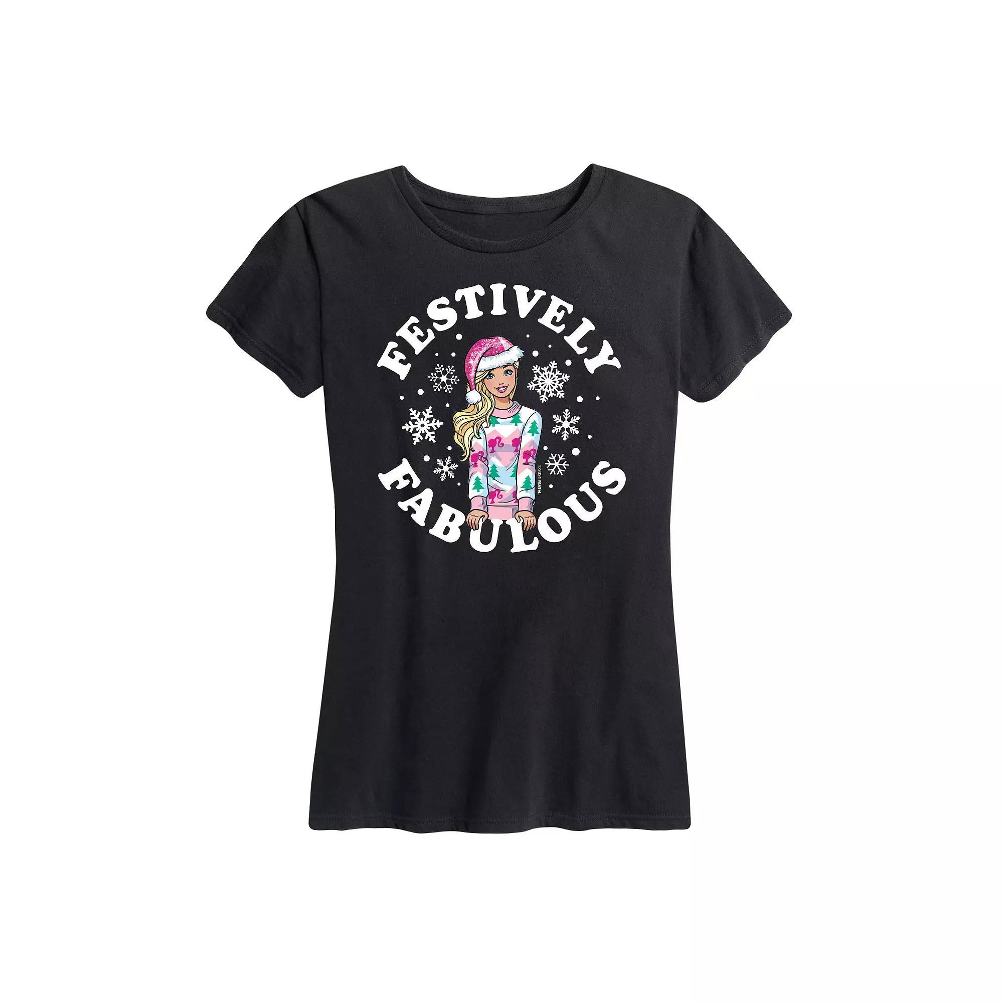 Women's Barbie® Festively Fabulous Graphic Tee, Girl's,  Product Image