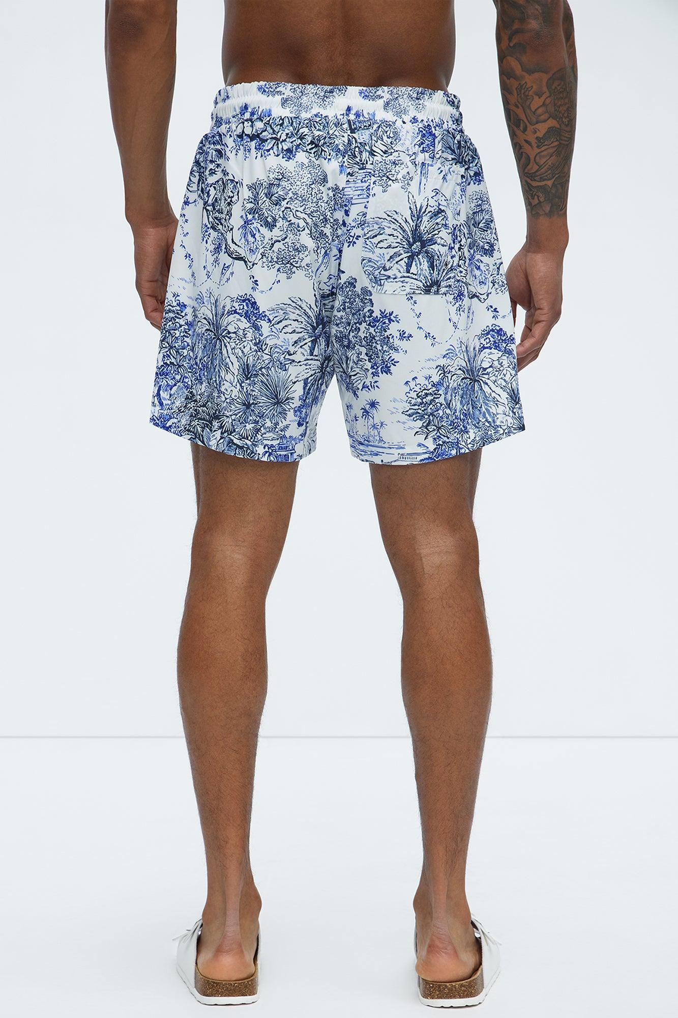 Subtle Jungle Swim Mid Trunk - White/combo Product Image
