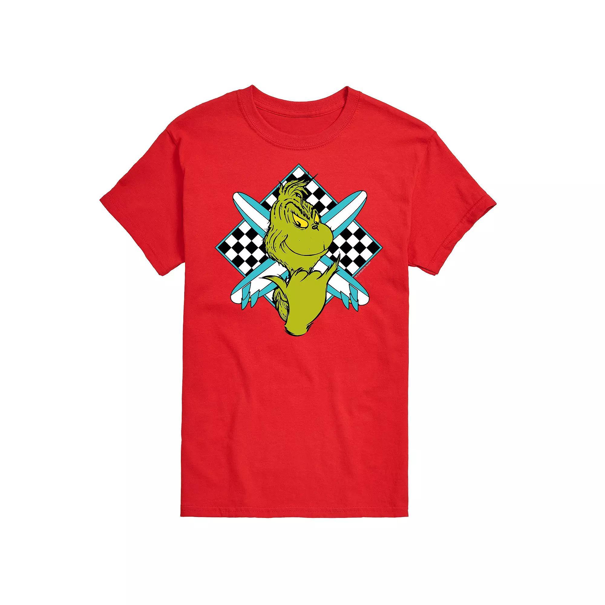 Men's Dr. Seuss The Grinch Grinch Crossed Surfboards Graphic Tee,  Product Image