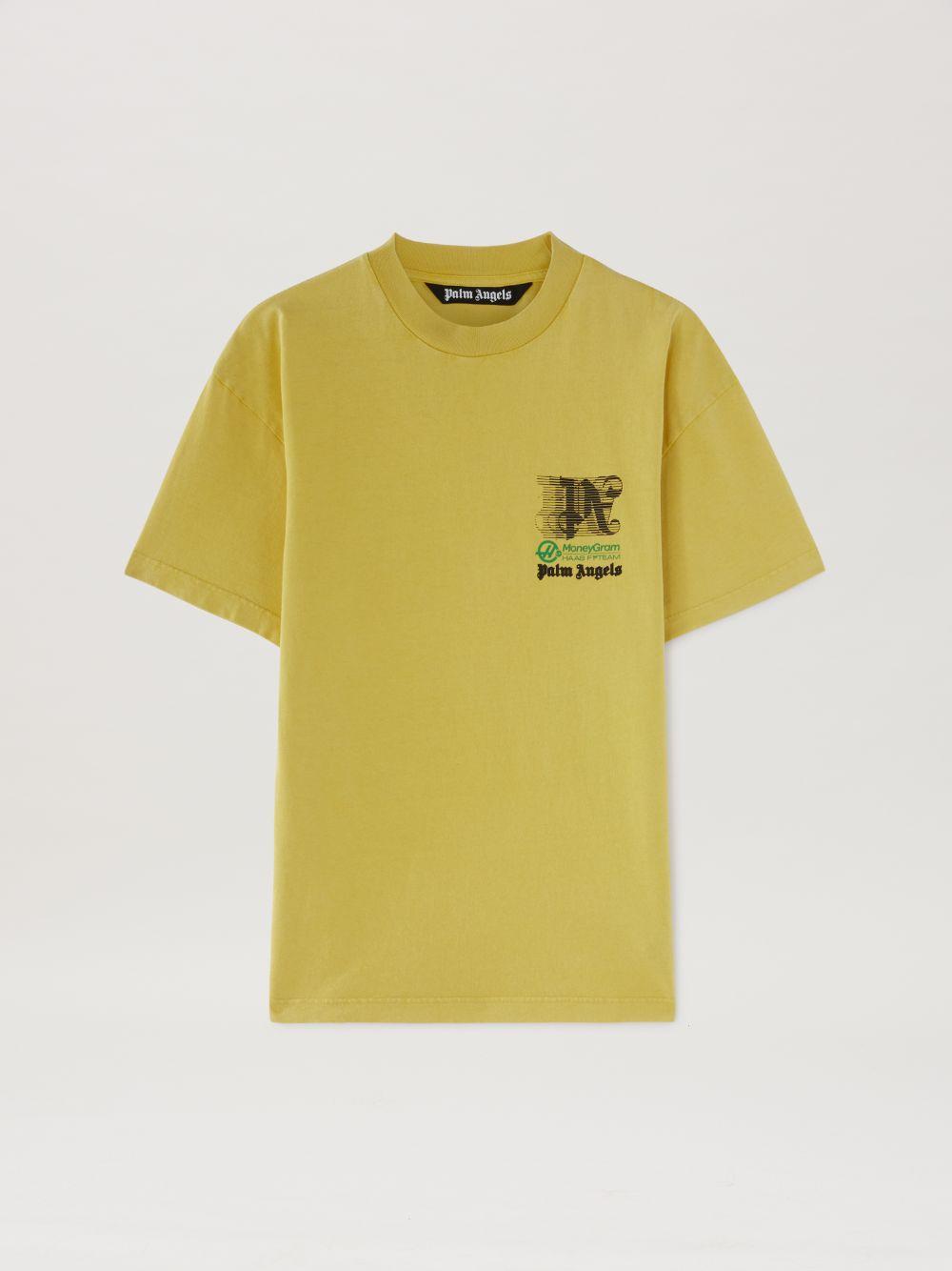 SAN PAOLO T-SHIRT MONEYGRAM HAAS F1 TEAM in yellow  - Palm Angels® Official  Product Image