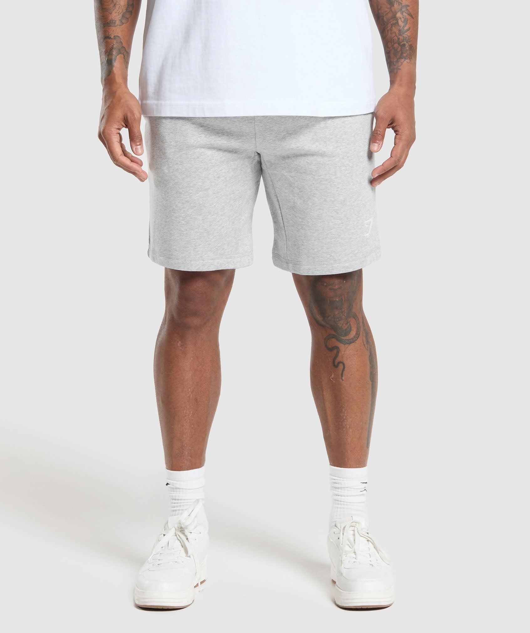 Gymshark Crest 9" Shorts - Light Grey Marl Male Product Image