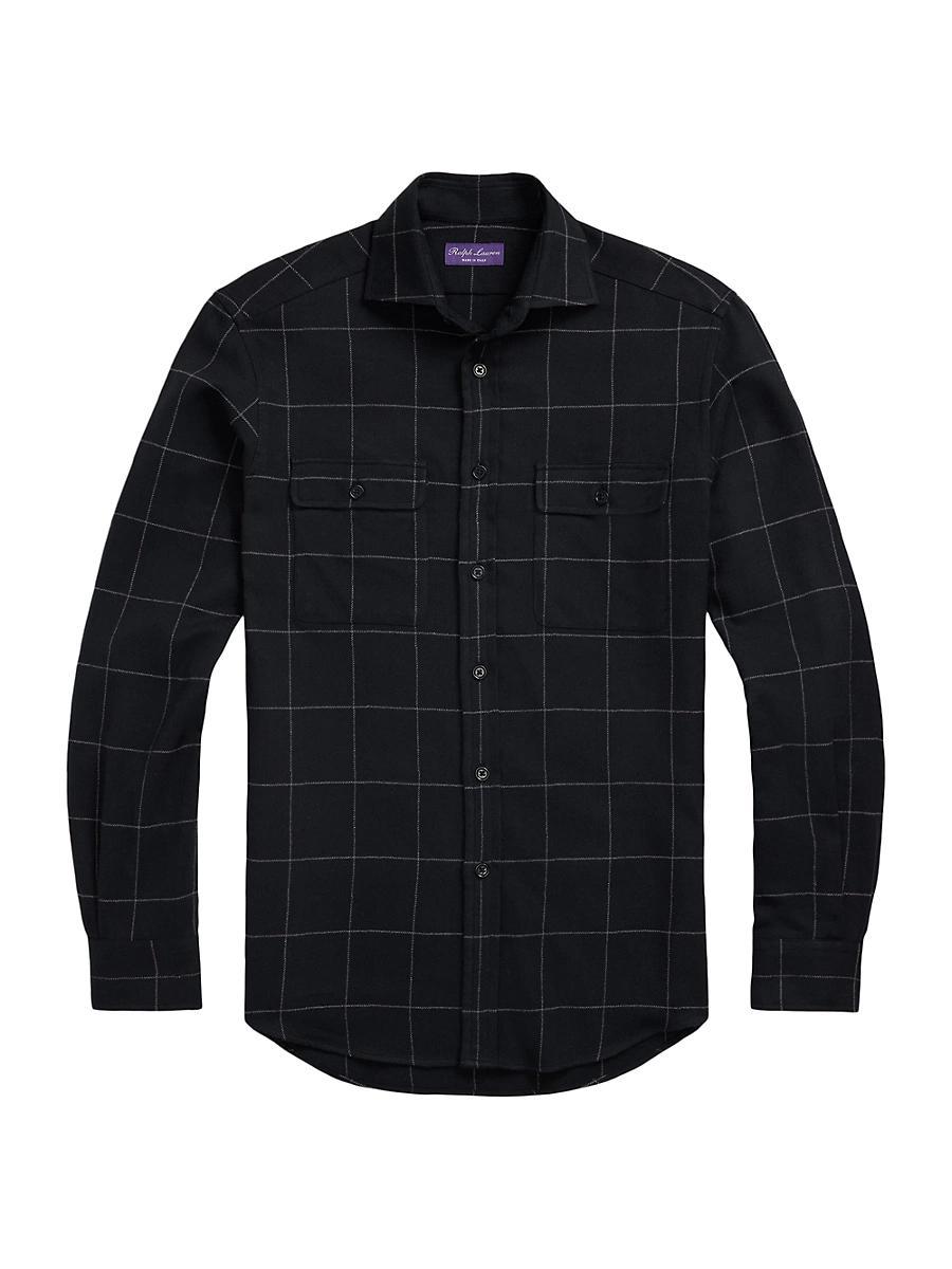 Mens Stewart Flannel Windowpane Sport Shirt Product Image