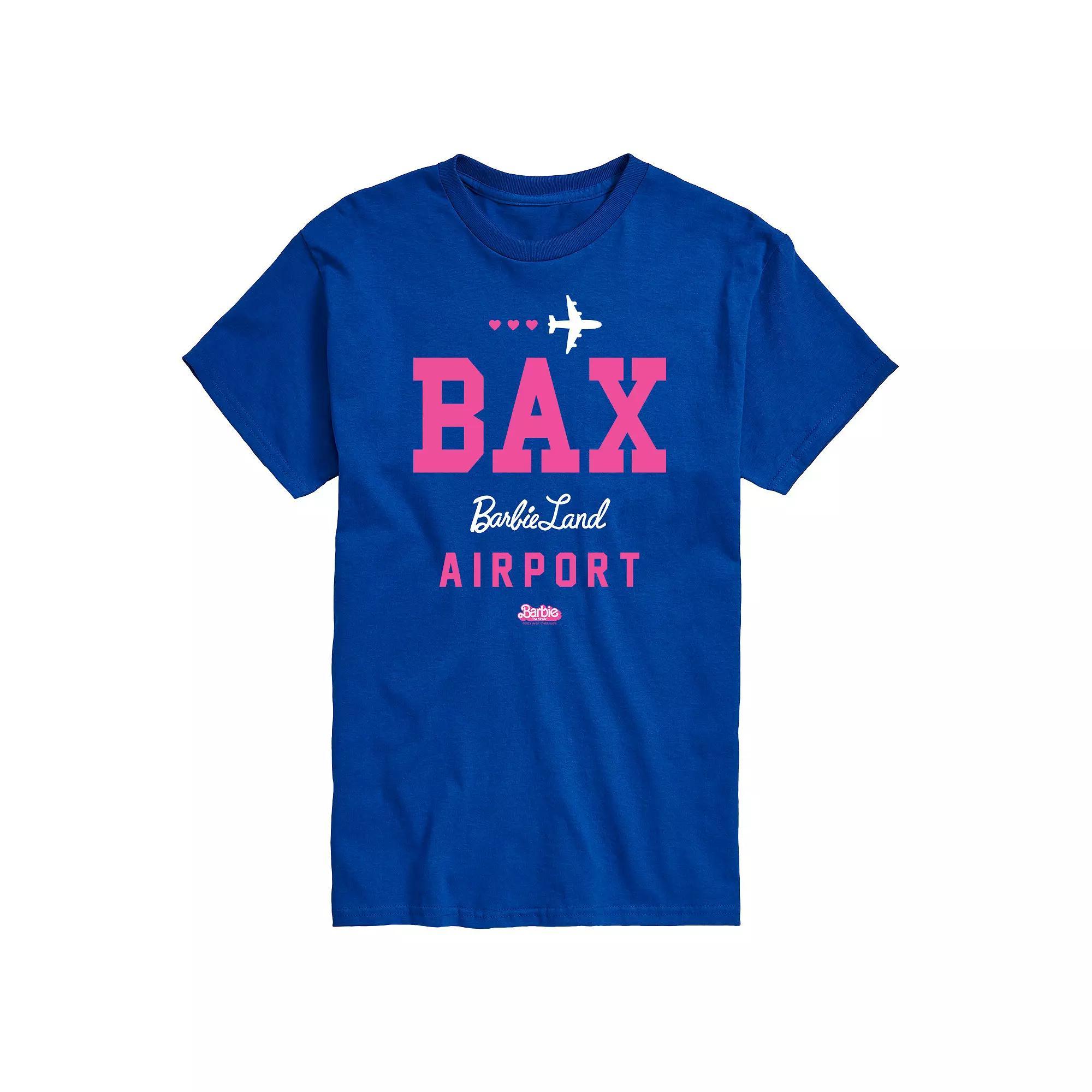 Big & Tall Barbie™ The Movie Barbie Land Airport Graphic Tee, Men's, Size: 3XB, Blue Product Image