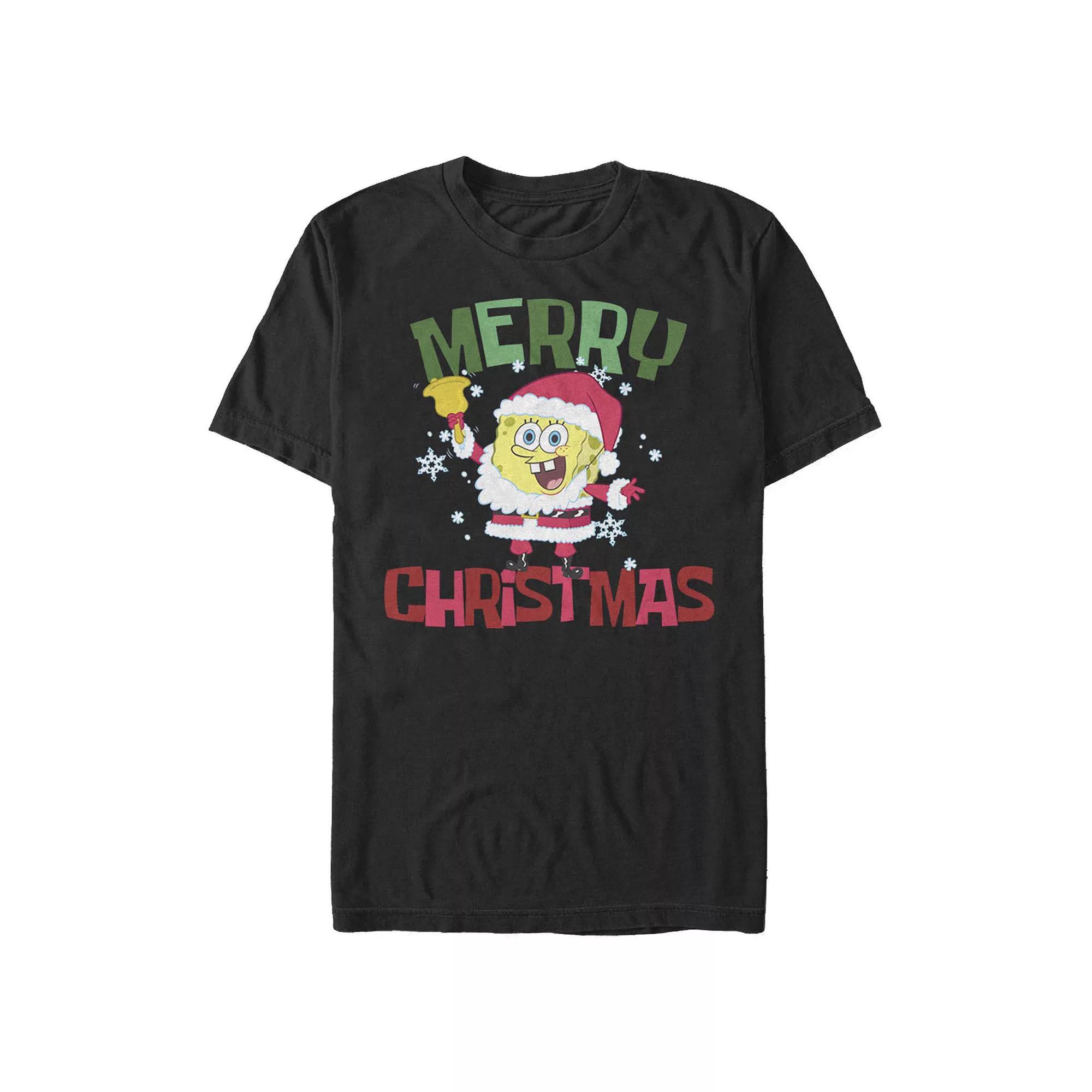 Men's Spongebob Squarepants Santa Tee,  Product Image