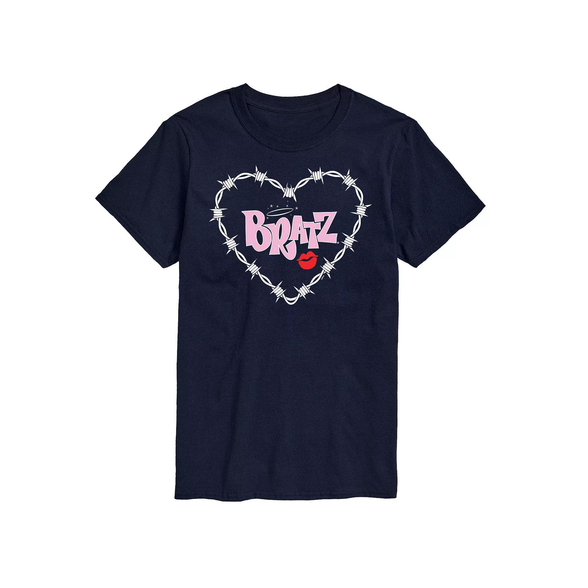Big & Tall Bratz Barbed Wire Heart Graphic Tee, Men's,  Product Image