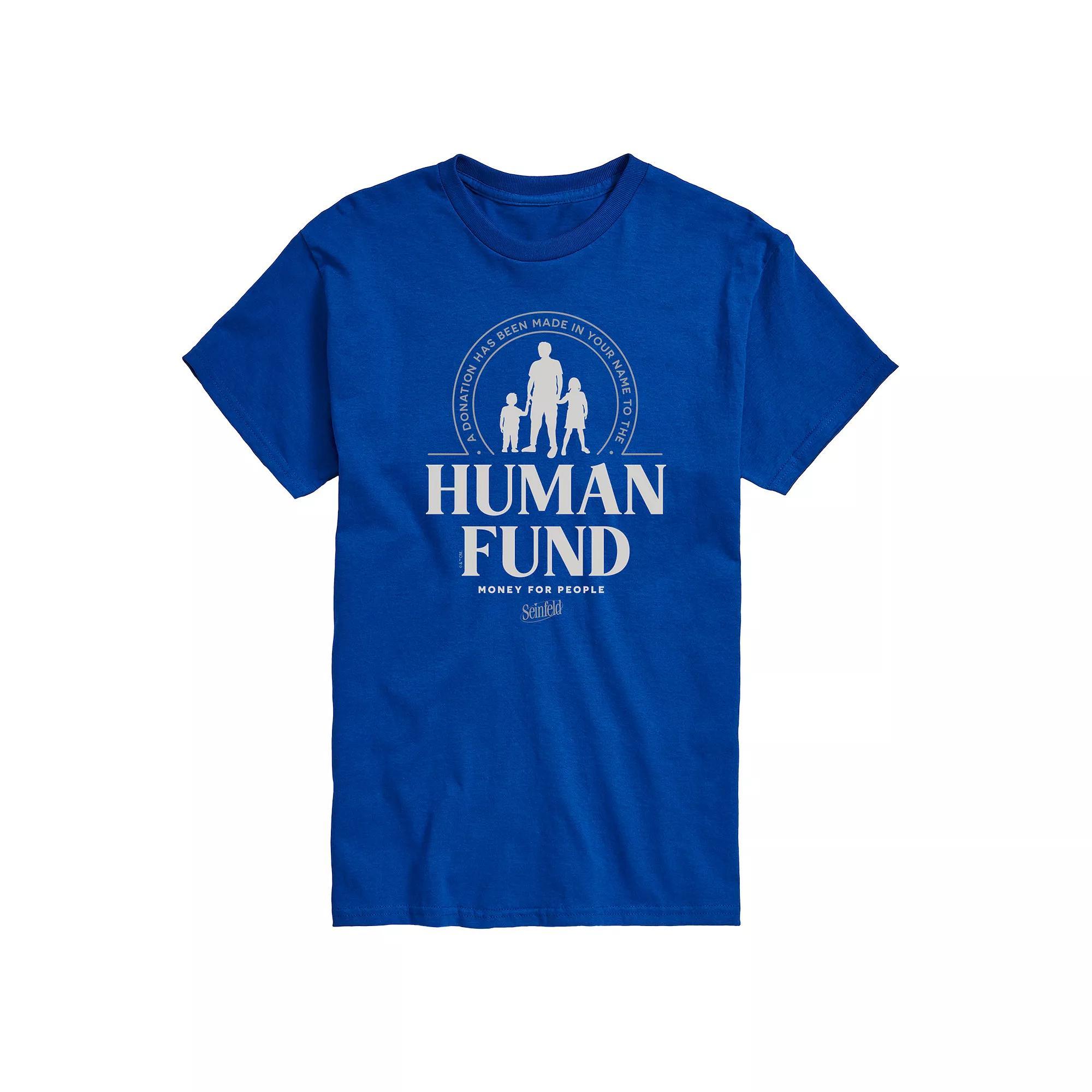 Men's Seinfeld The Human Fund Graphic Tee, Size: Medium, Blue Product Image